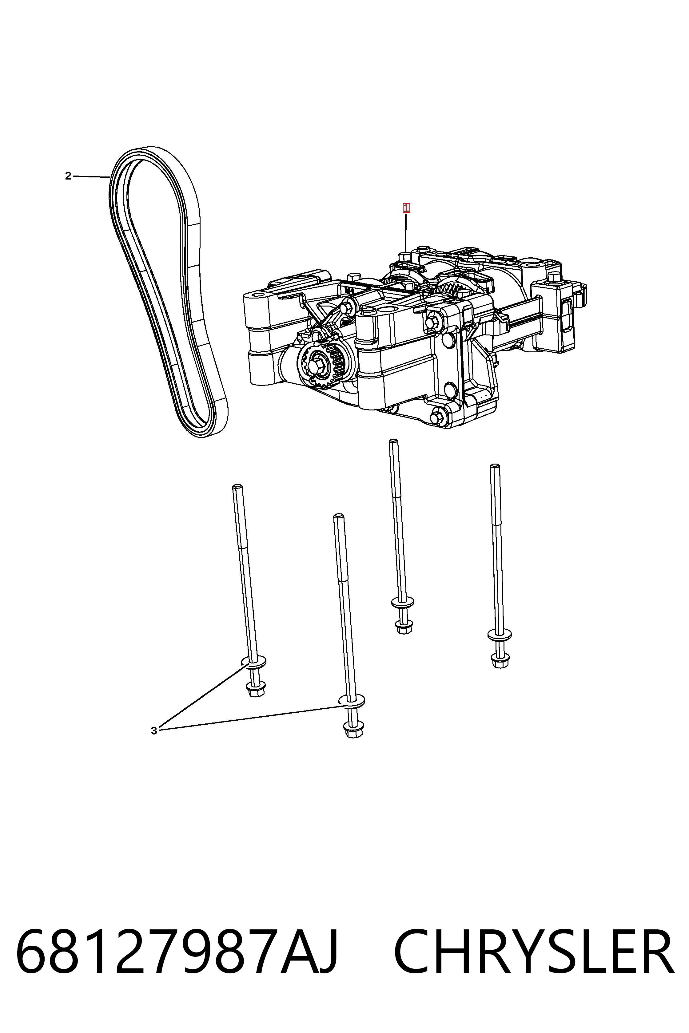 68127987AJ Chrysler Pompa oleju
