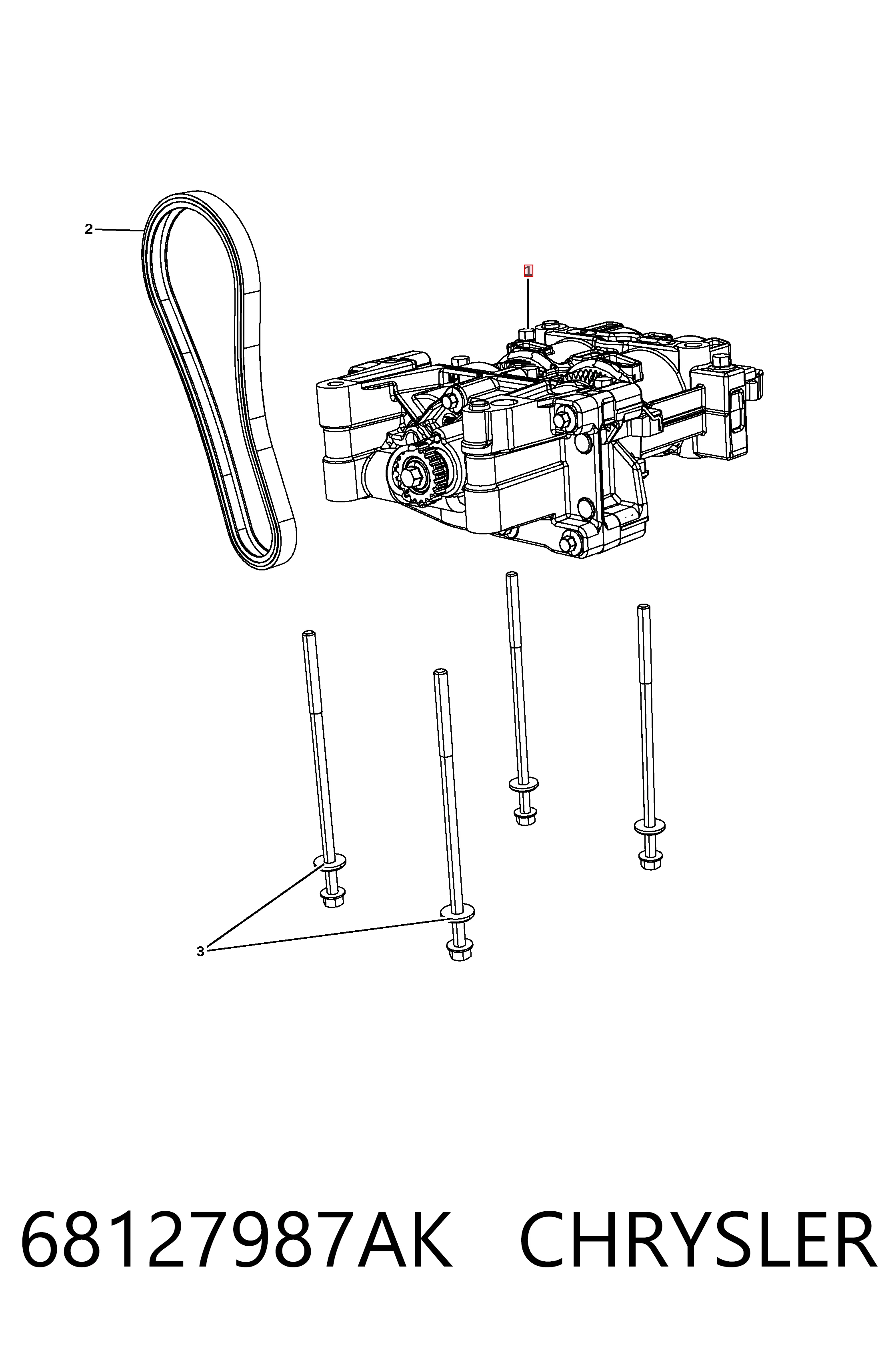 68127987AK Chrysler Pompa oleju