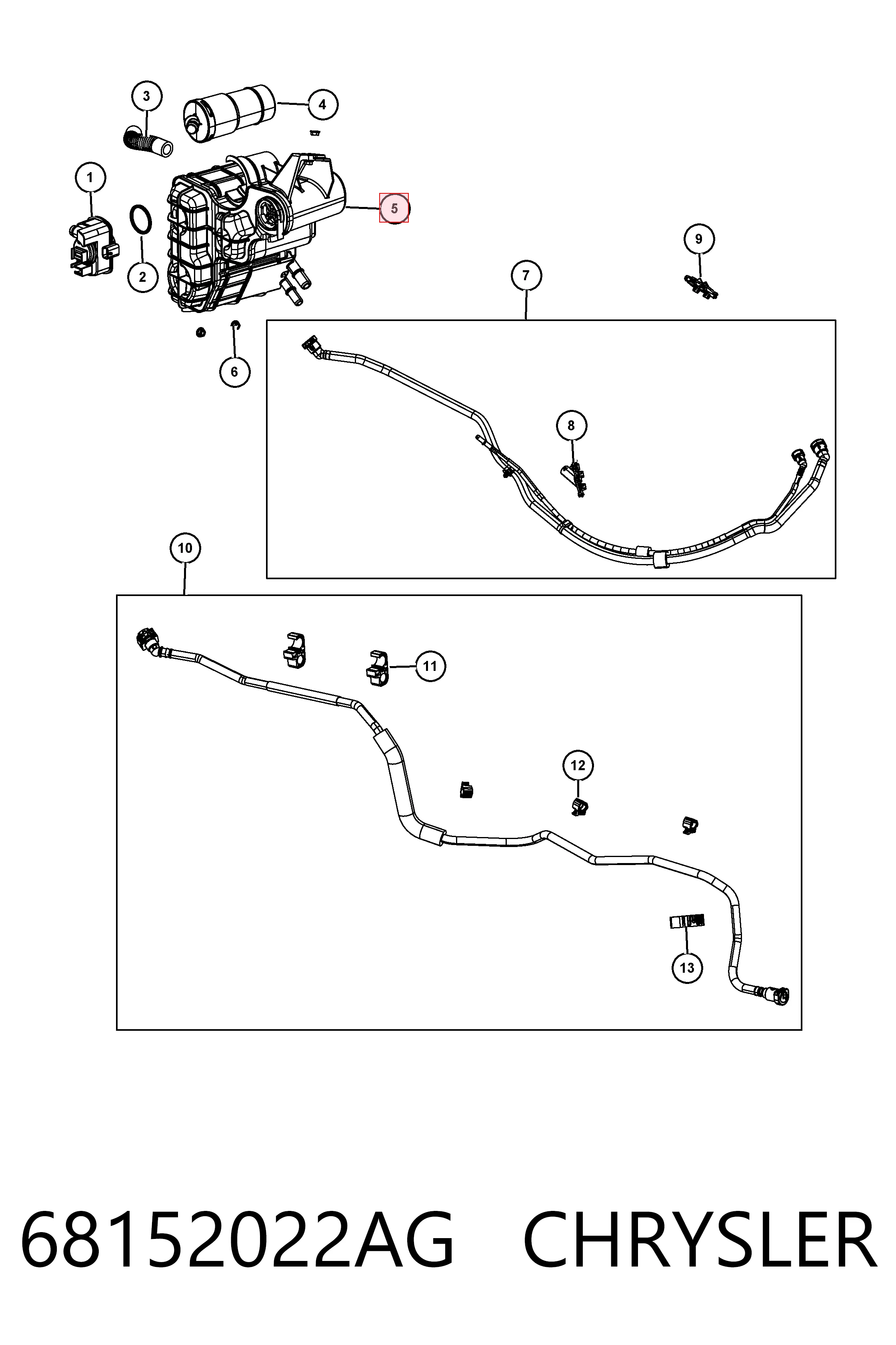 68152022AG Chrysler POCHŁANIACZ PAR PALIWA