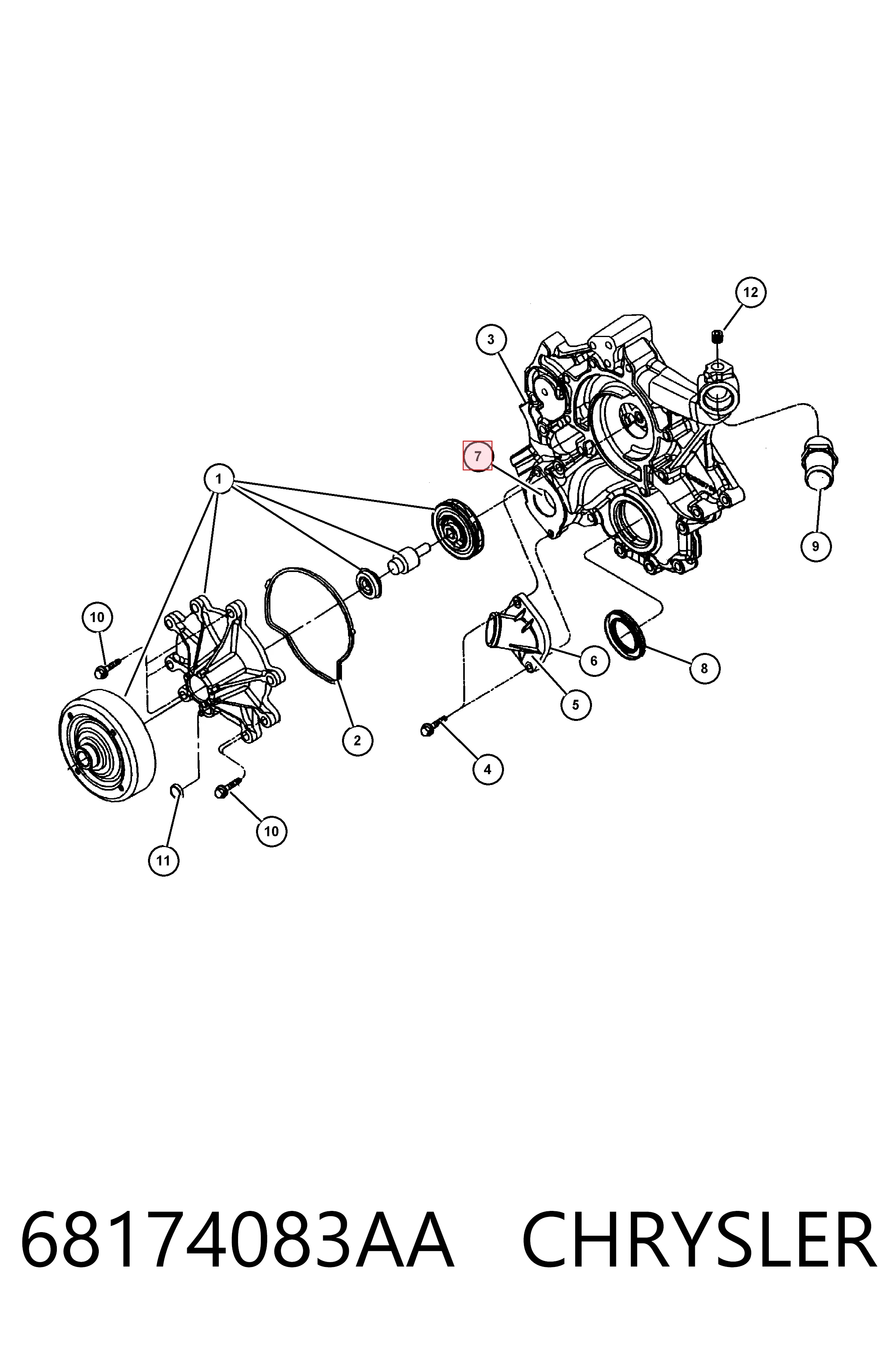 68174083AA Chrysler Termostat