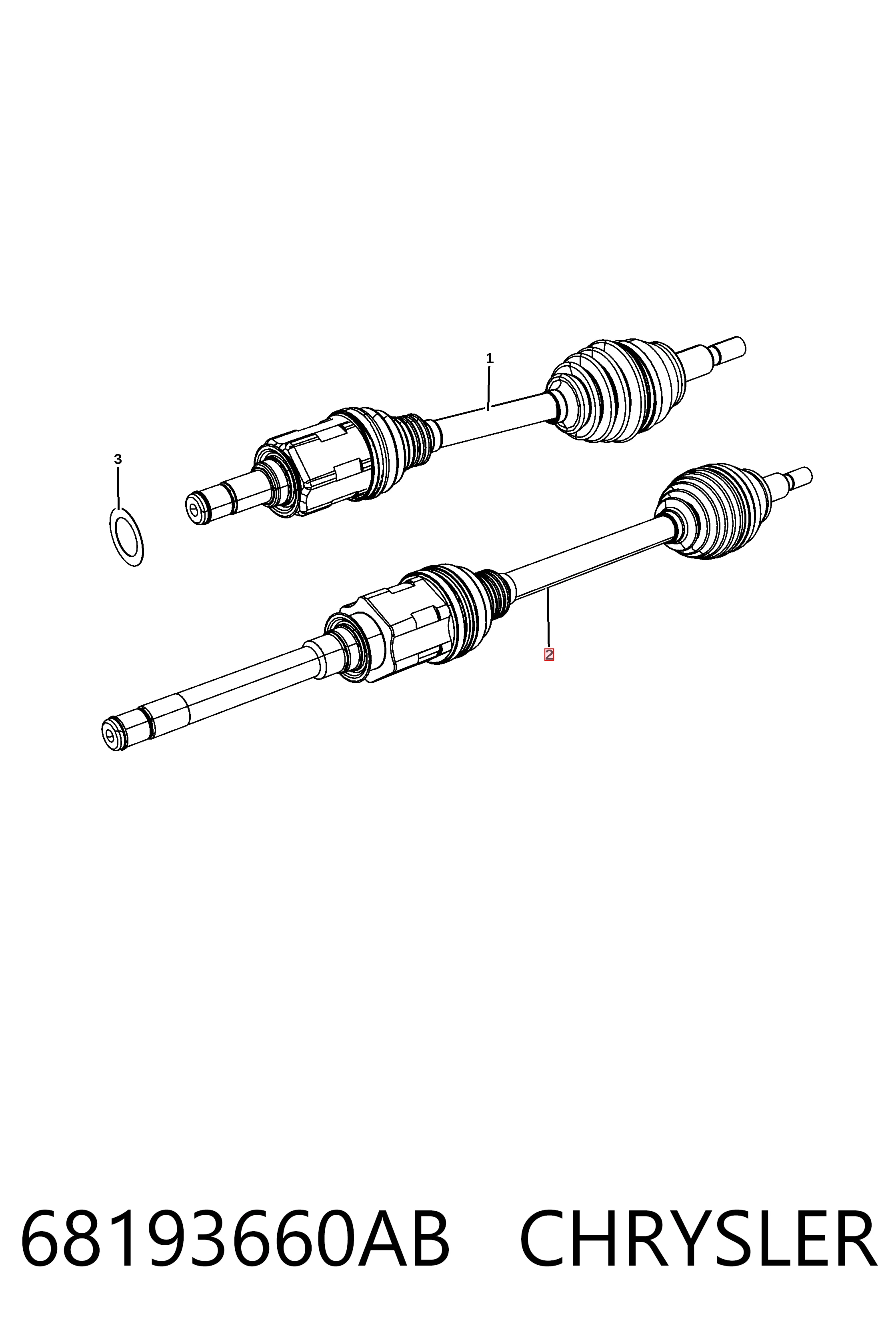 Półoś napędowa przednia prawa do Jeep Grand Cherokee WK