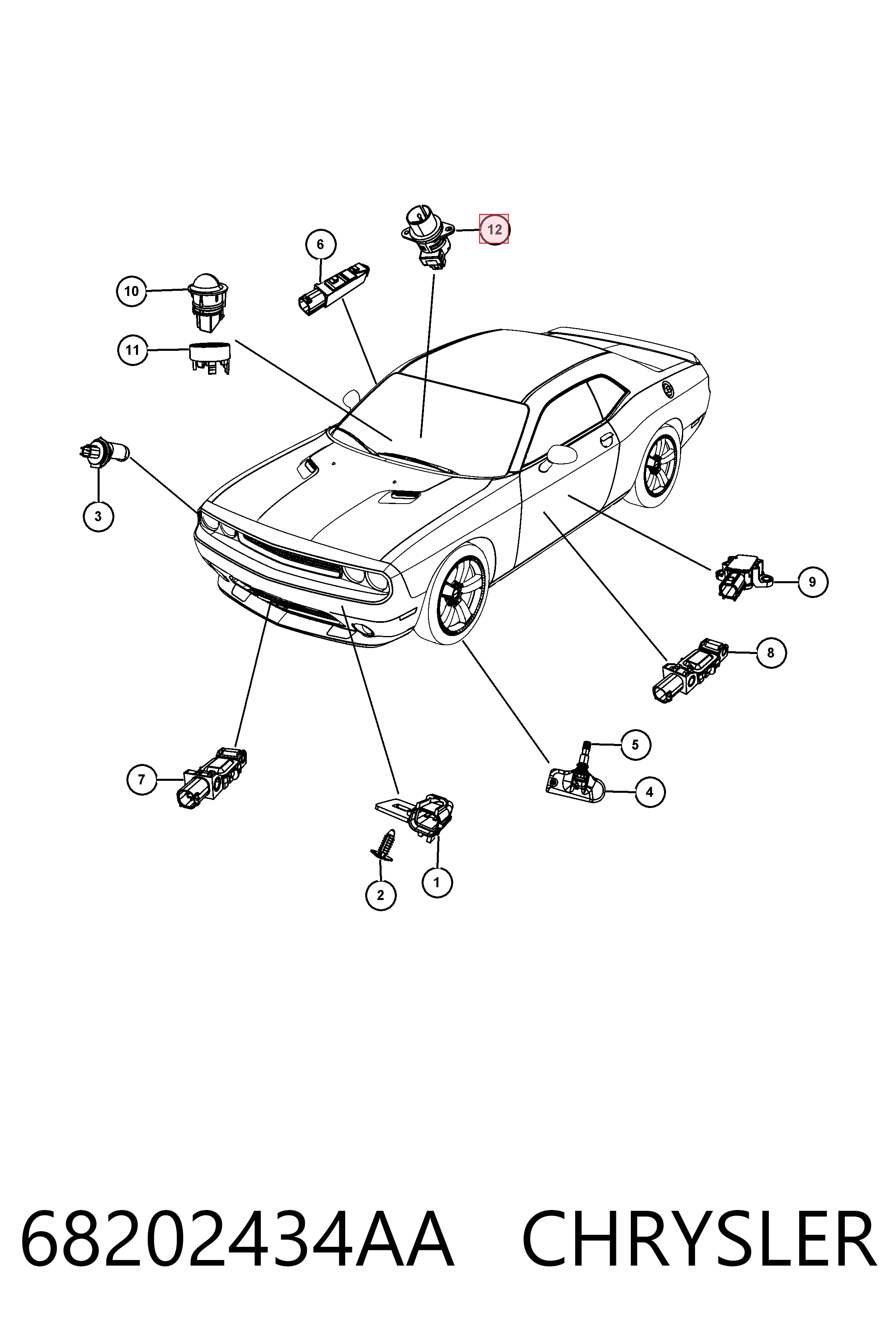 Czujnik temperatury wewnętrznej Jeep Grand Cherokee IV SUV (WK) (2011 - 2022) cena, od 31,37 USD