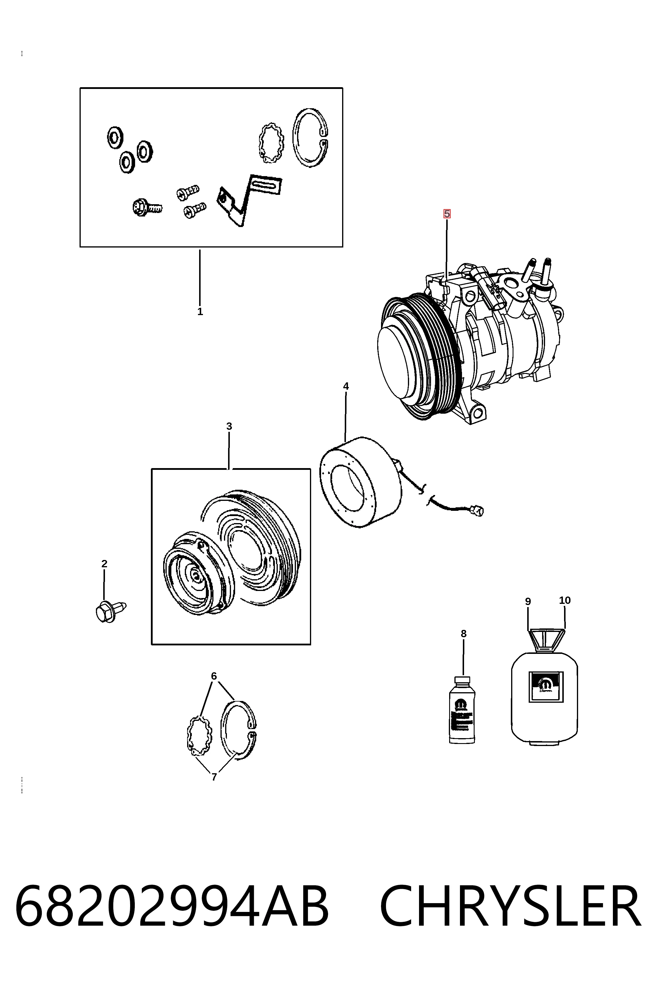 Sprężarka klimatyzacji Jeep Grand Cherokee IV SUV (WK) (2011 - 2022) cena, od 149,32 USD
