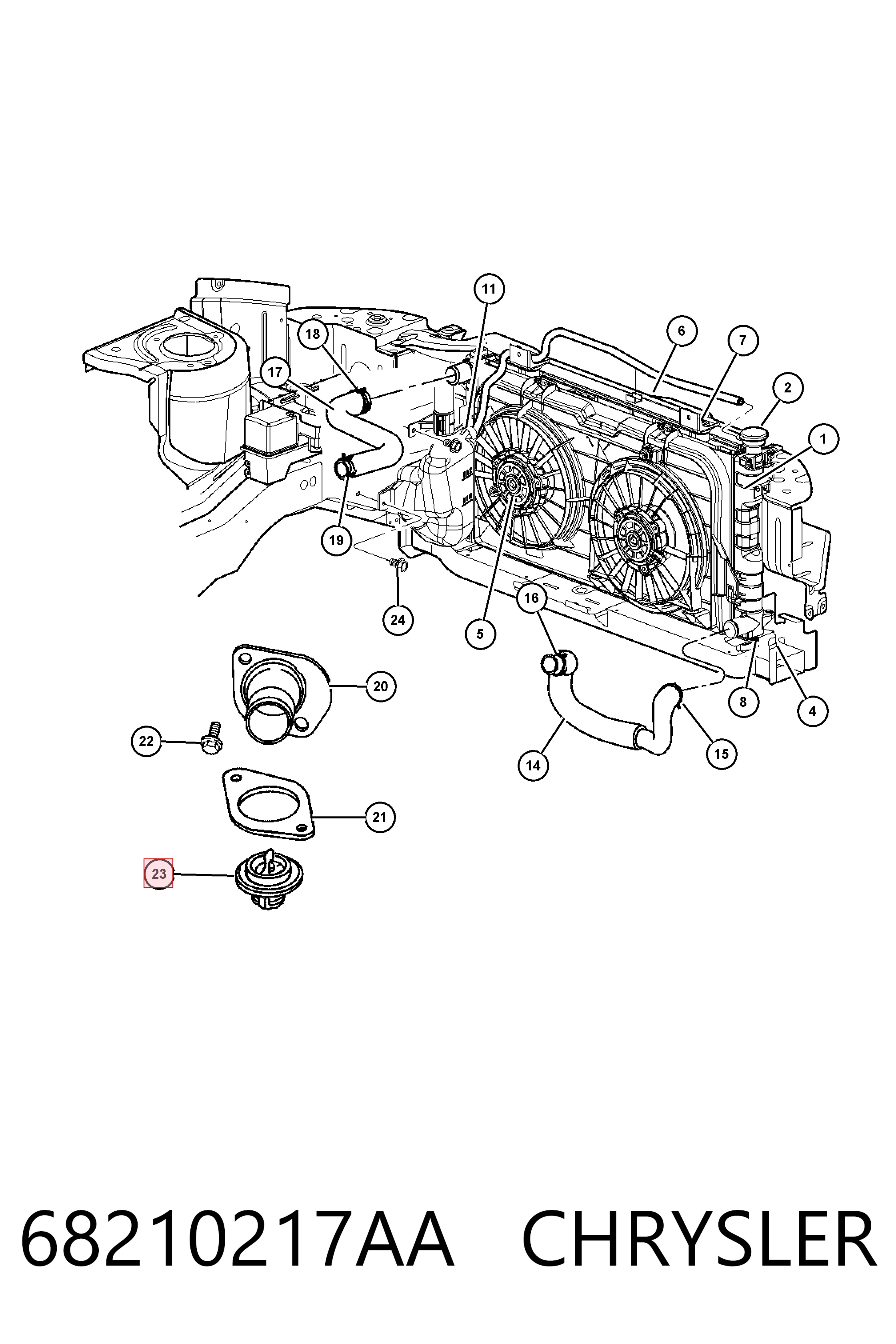 68210217AA Chrysler Termostat
