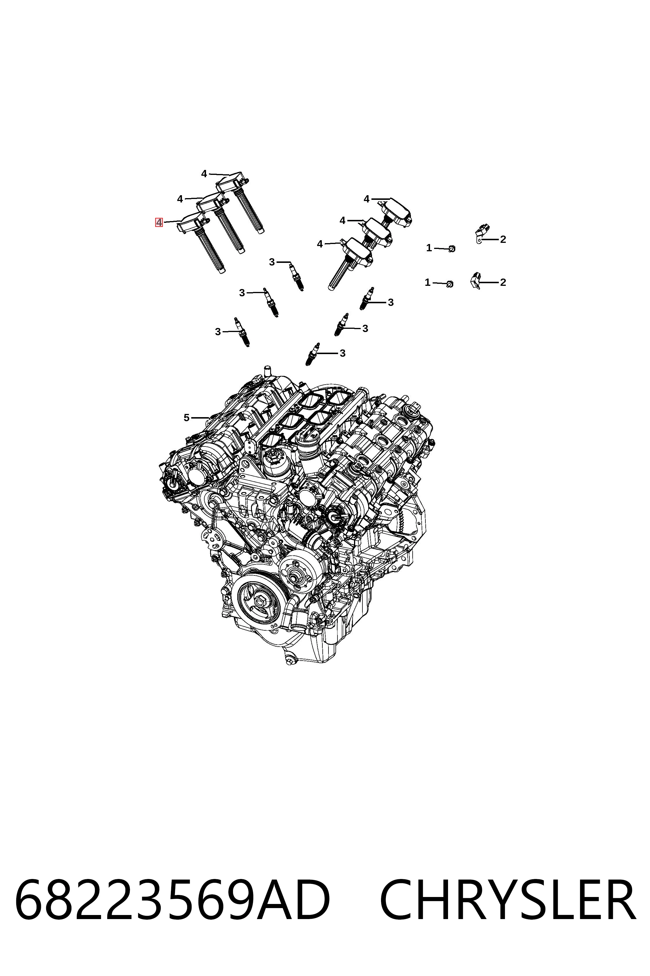 68223569AD Chrysler Cewka zapłonowa