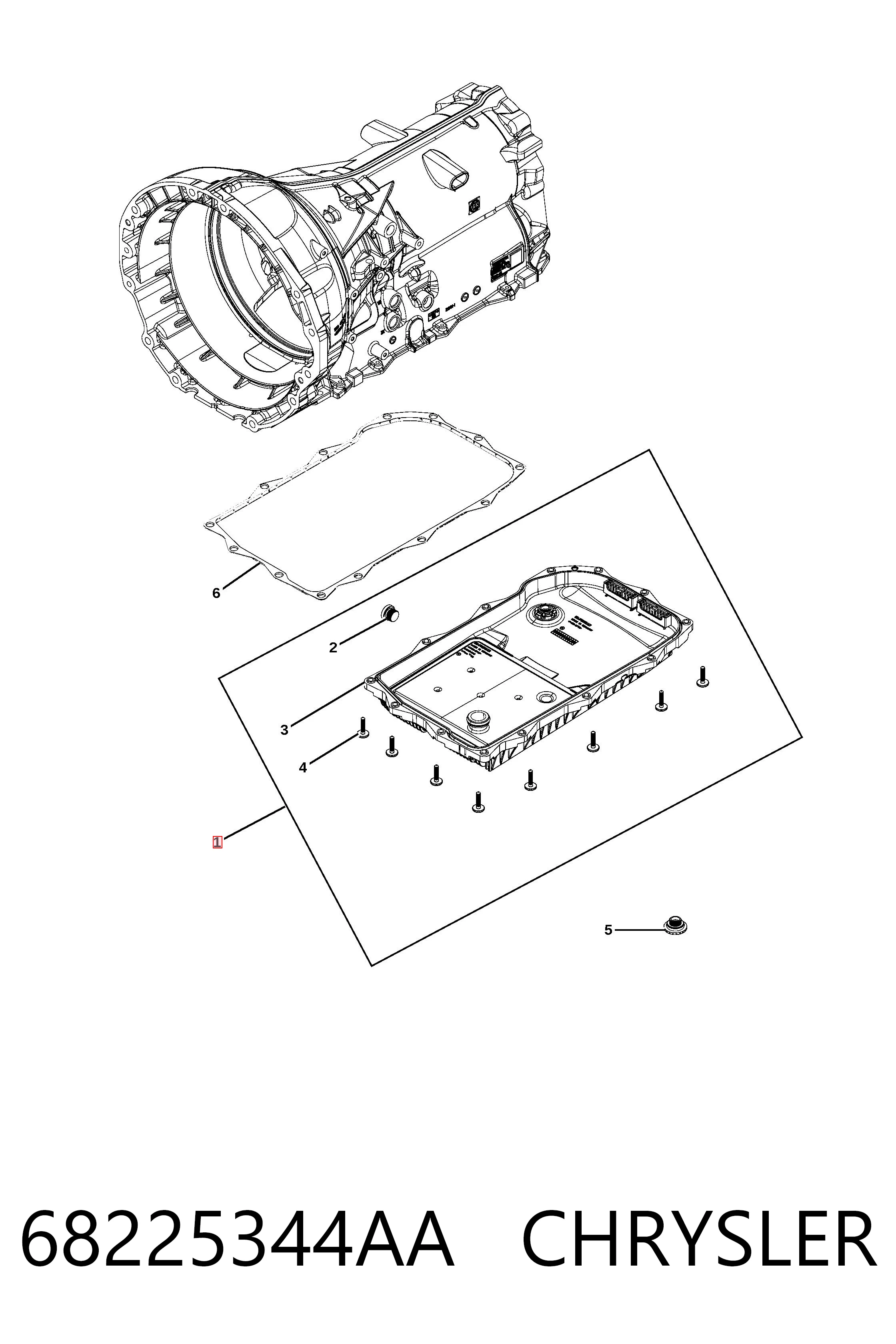 68225344AA Chrysler Miska automatycznej skrzyni biegów