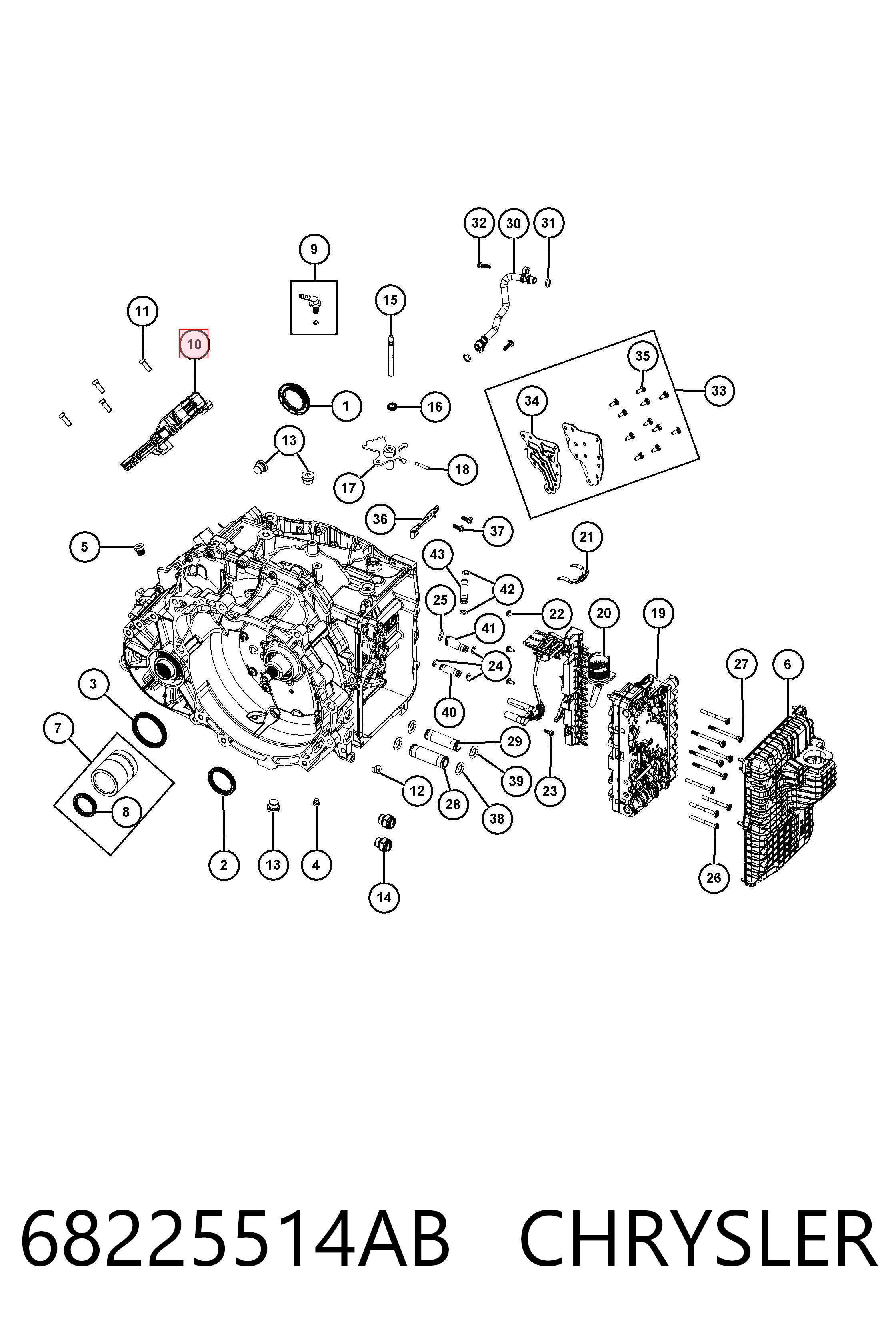 68225514AB Chrysler Sterownik automatycznej skrzyni biegów elektroniczny