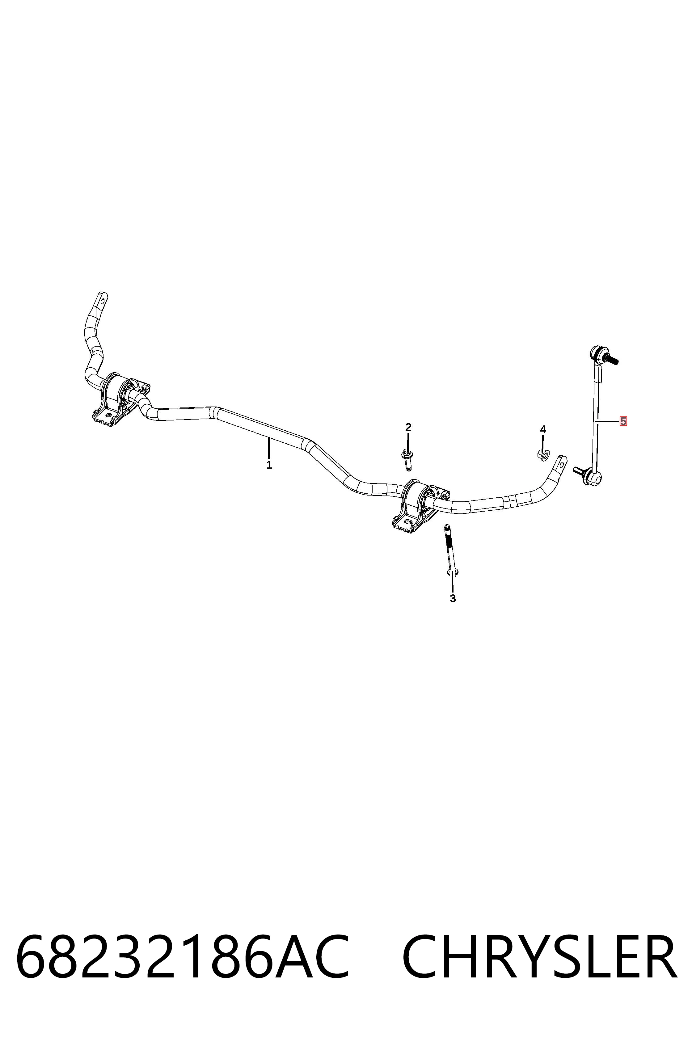 68232186AC Chrysler Łącznik stabilizatora przedniego