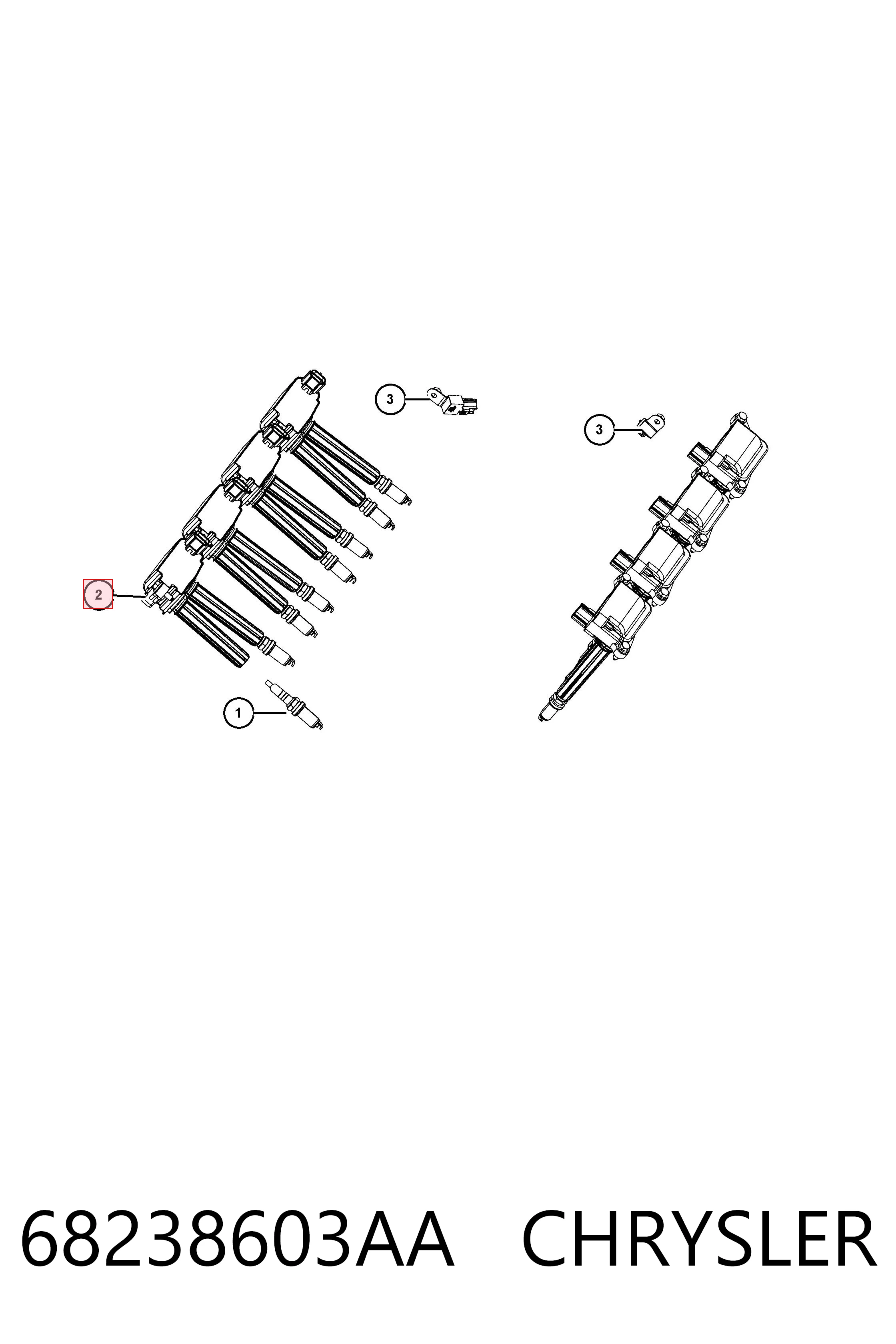 68238603AA Chrysler Cewka zapłonowa