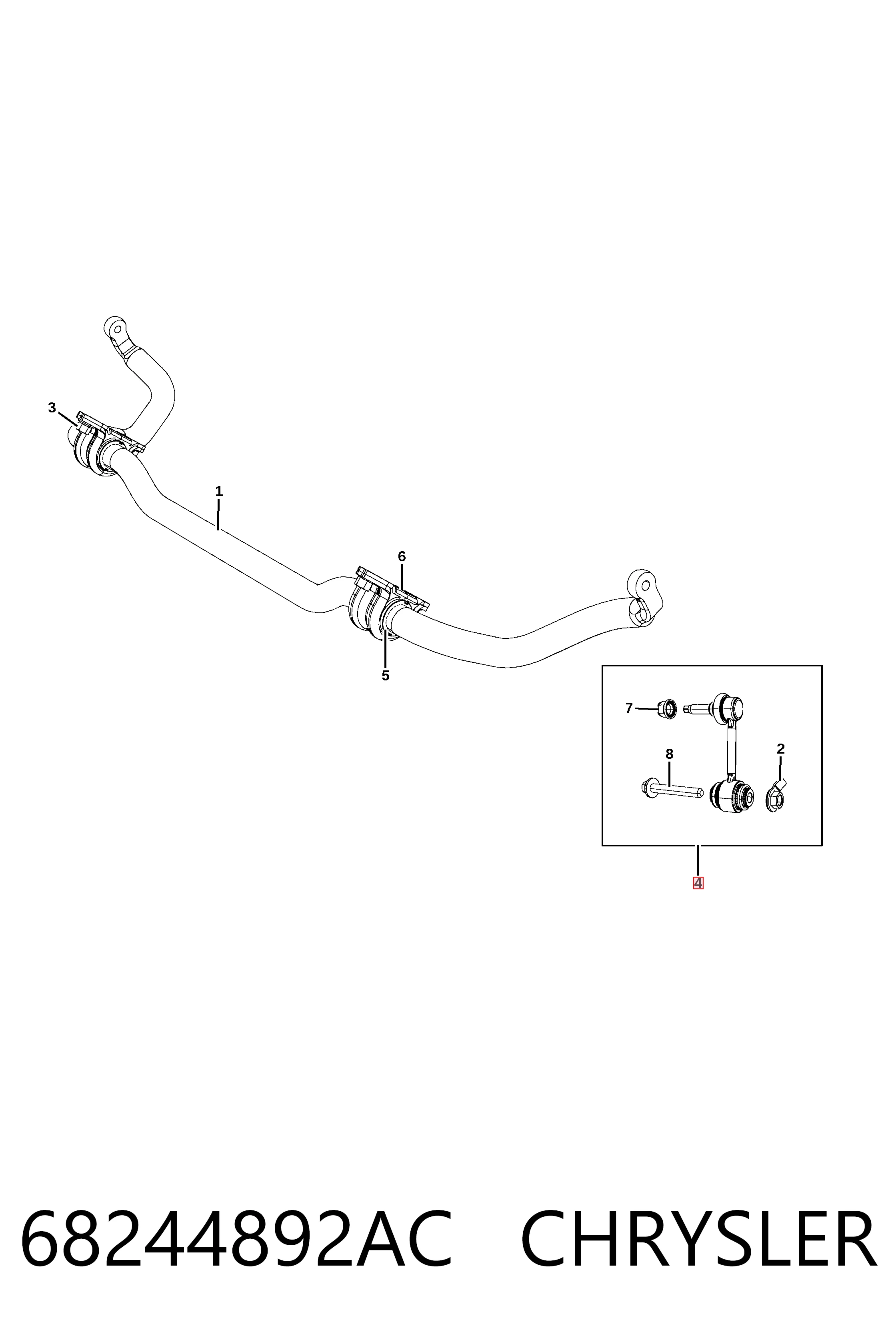Łącznik stabilizatora przedniego Jeep Grand Cherokee IV SUV (WK) (2011 - 2022) cena, od 44,09 USD