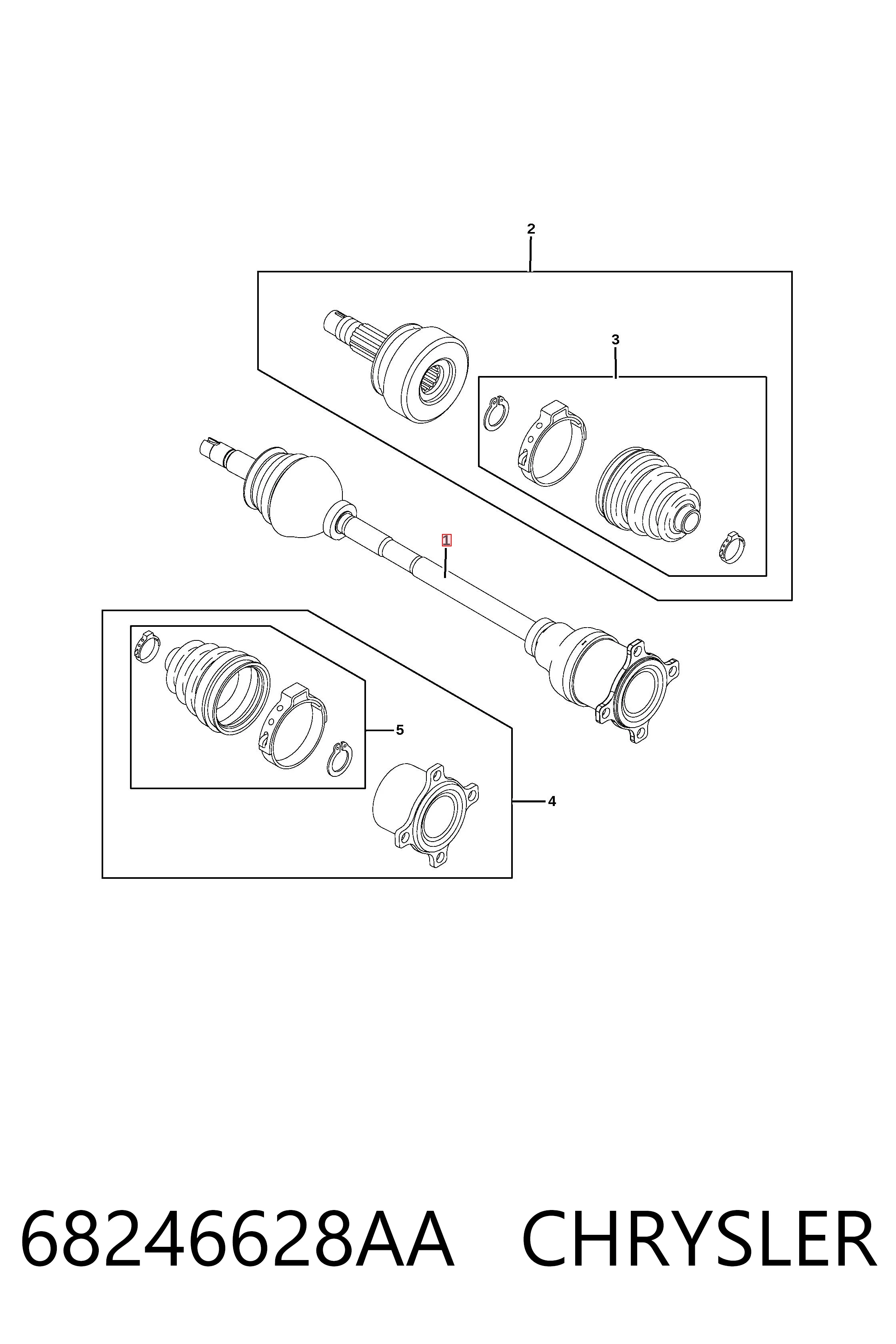 Półoś tylna do Jeep RENEGADE  BU