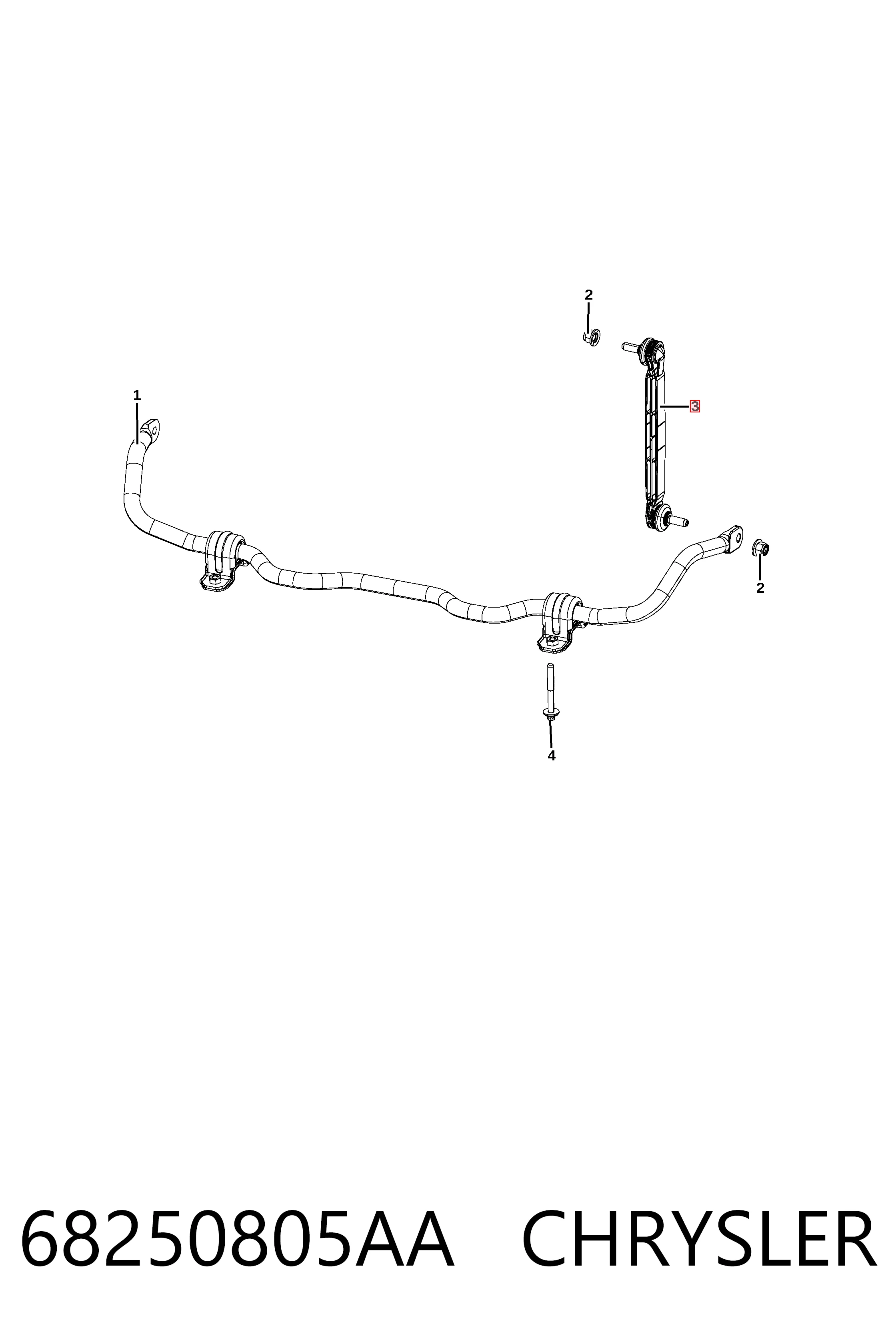 68250805AA Chrysler Łącznik stabilizatora przedniego