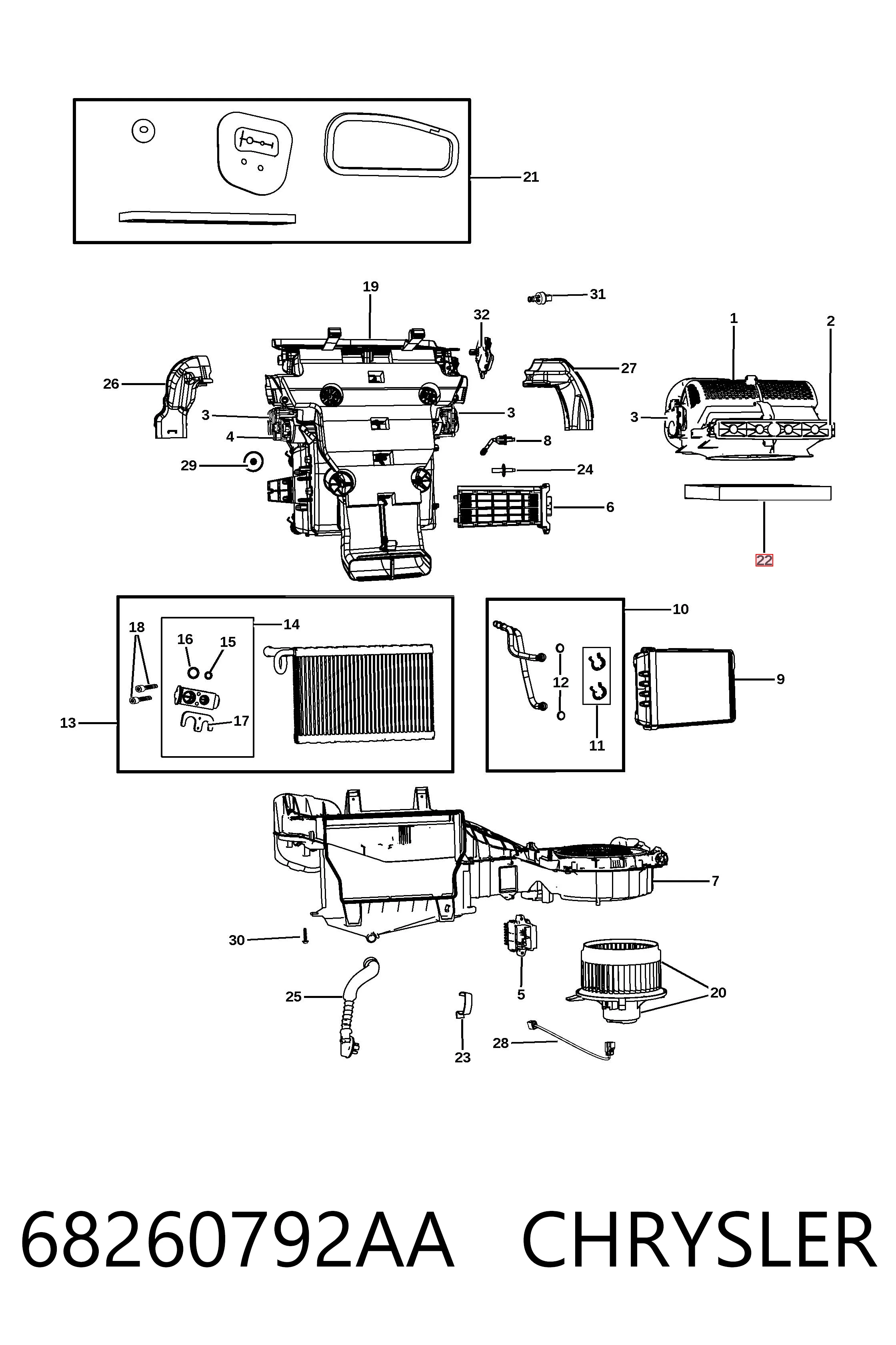 68260792AA Chrysler Filtr kabiny