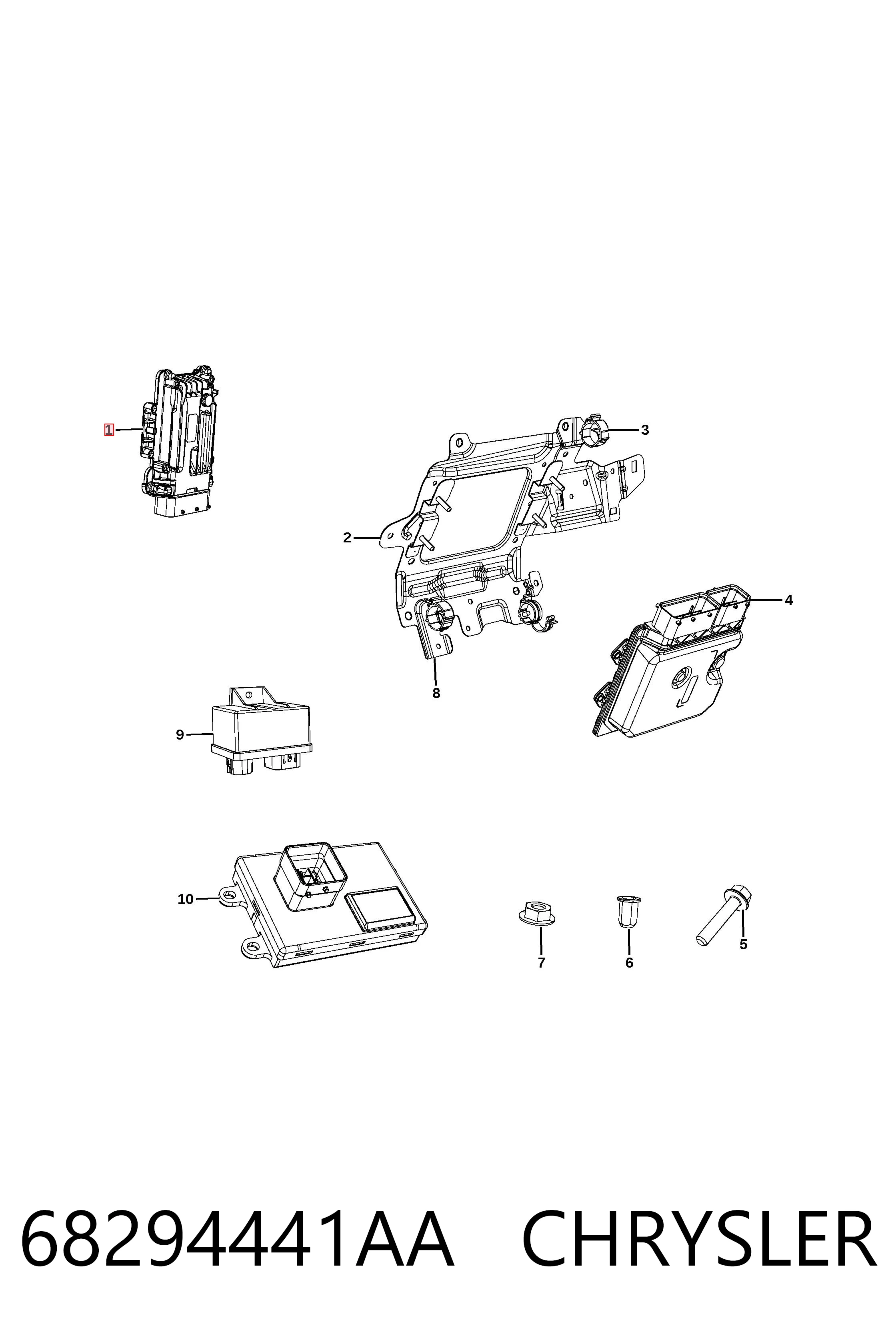 68294441AA Chrysler Sterownik automatycznej skrzyni biegów elektroniczny