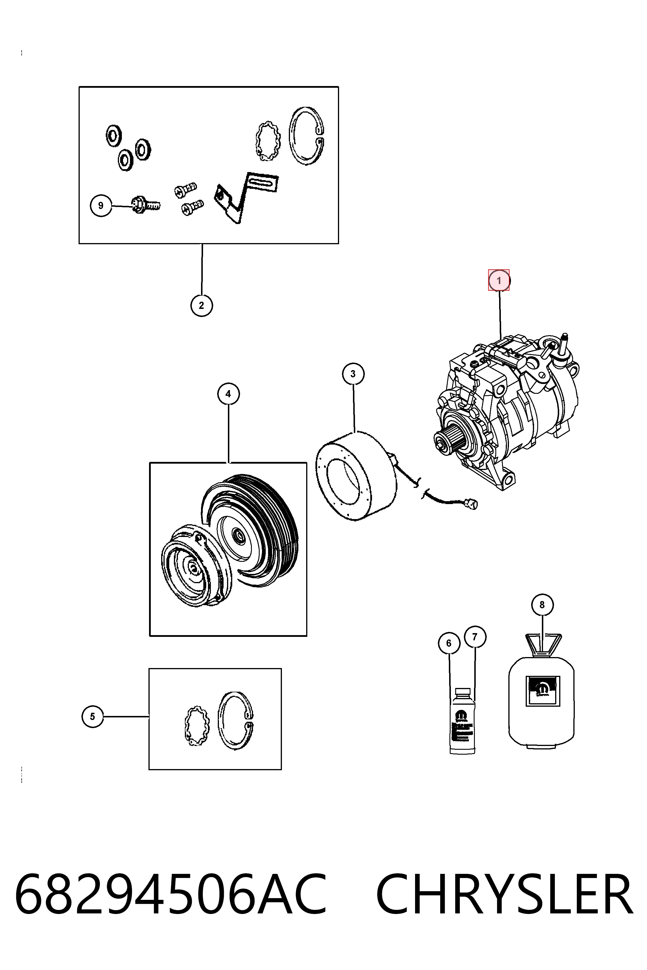 K68021637AD Fiat/Alfa/Lancia Sprężarka klimatyzacji