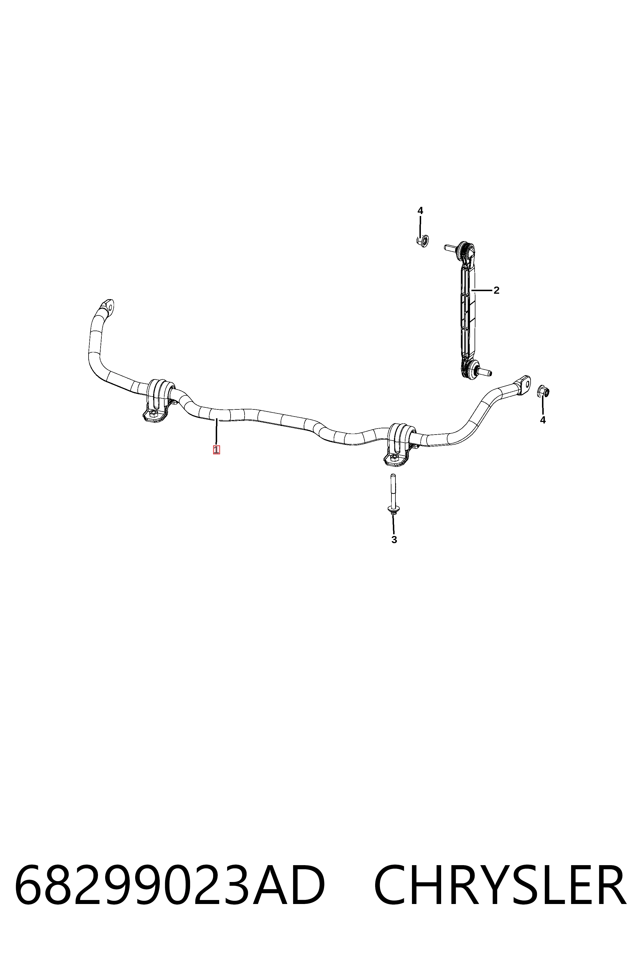 Stabilizator przedni Fiat/Alfa/Lancia K68299023AC cena, od 94,11 USD