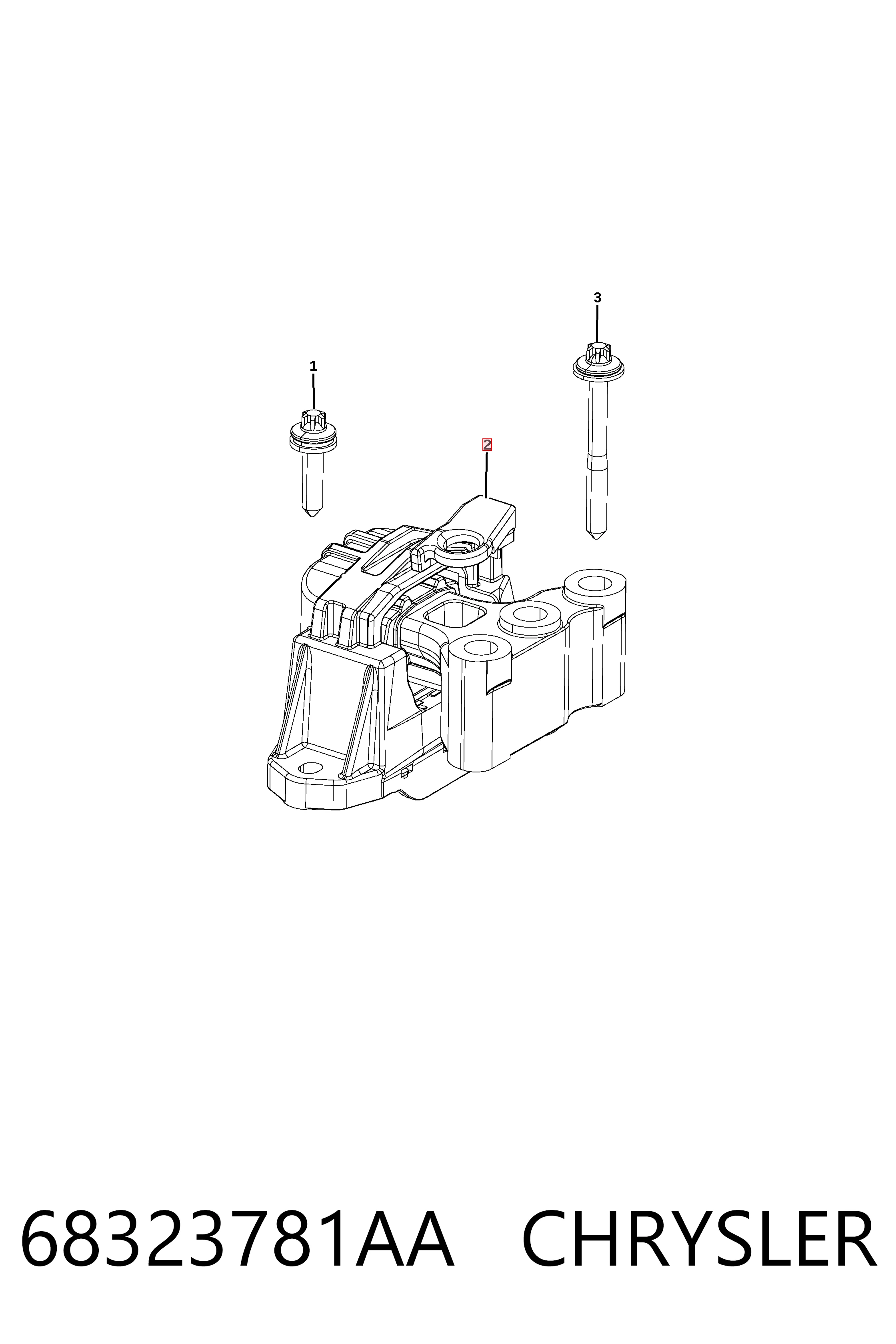 Poduszka (podpora) silnika prawa Jeep RENEGADE SUV (BU) (2014 - 2023) cena, od 157,53 USD