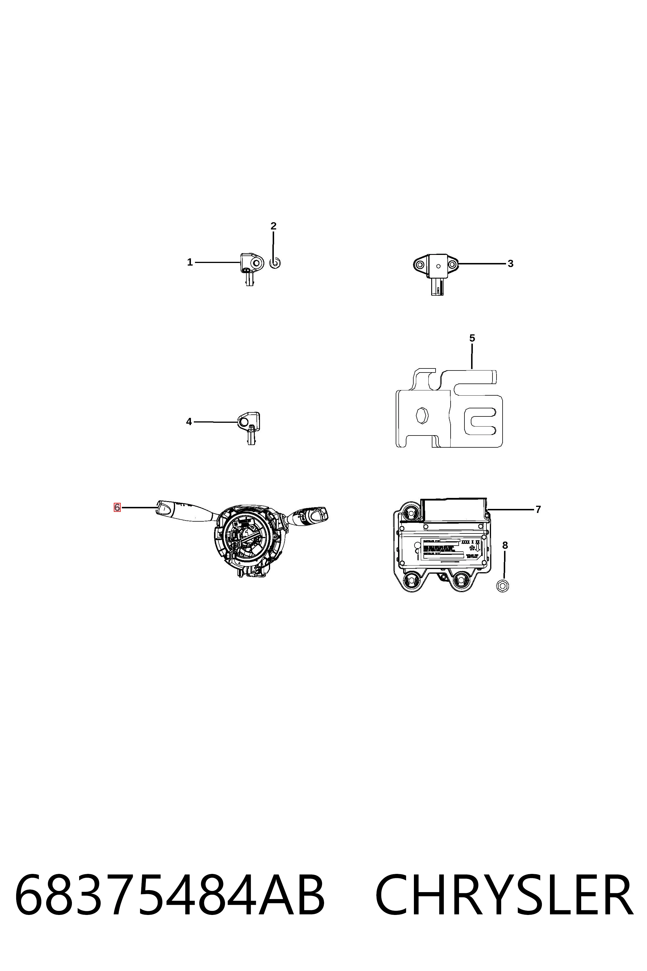 Przełącznik zespolony, w komplecie Jeep Cherokee SUV (KL) (2014 - 2023) cena, od 31,37 USD