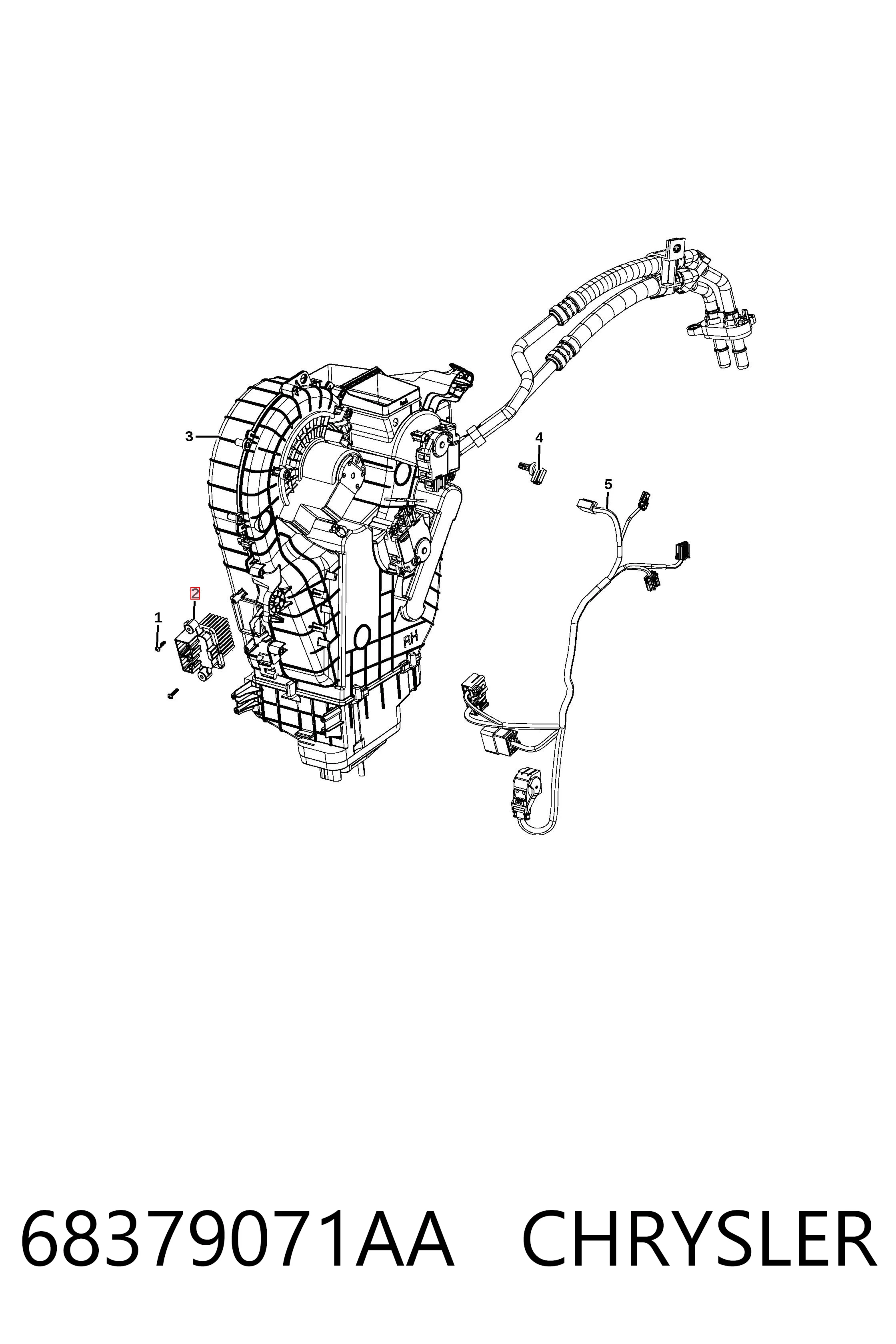 68379071AA Chrysler Rezystor wentylatora nagrzewnicy (ogrzewacza kabiny)