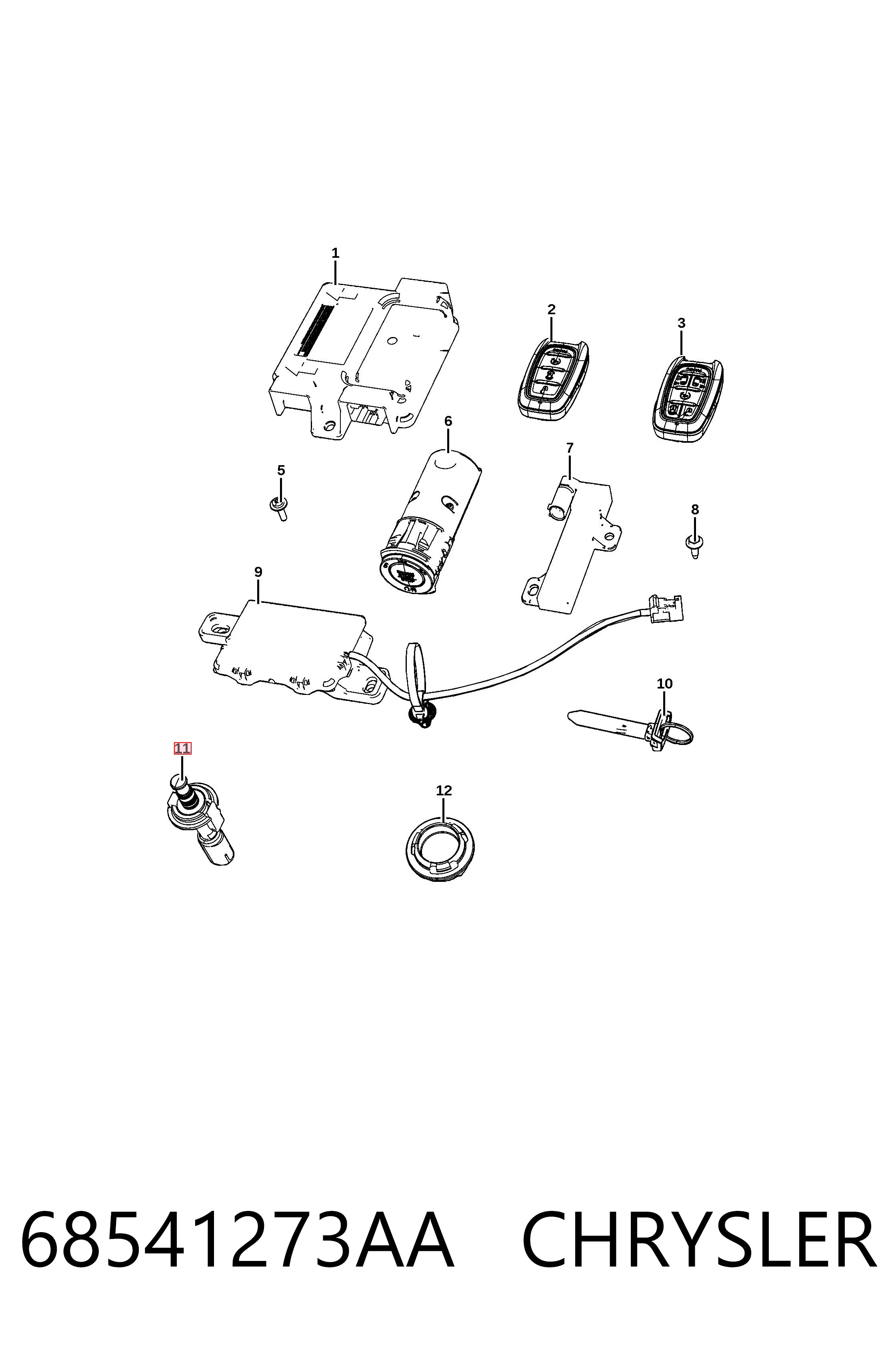 68541273AA Chrysler Cylinder hamulcowy roboczy tylny