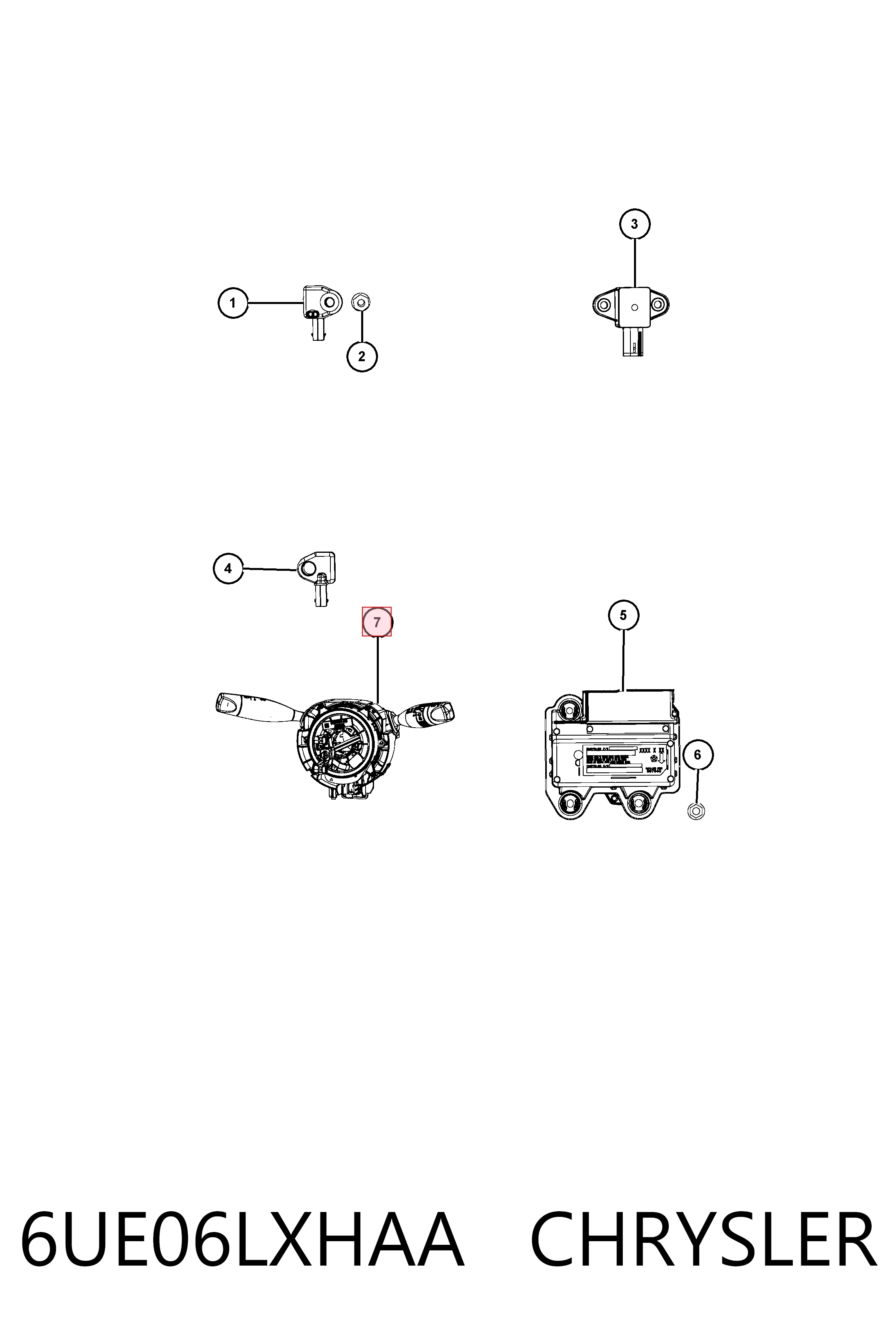 Przełącznik zespolony, w komplecie Fiat/Alfa/Lancia K6BZ85LXHAA cena, od 91,91 USD