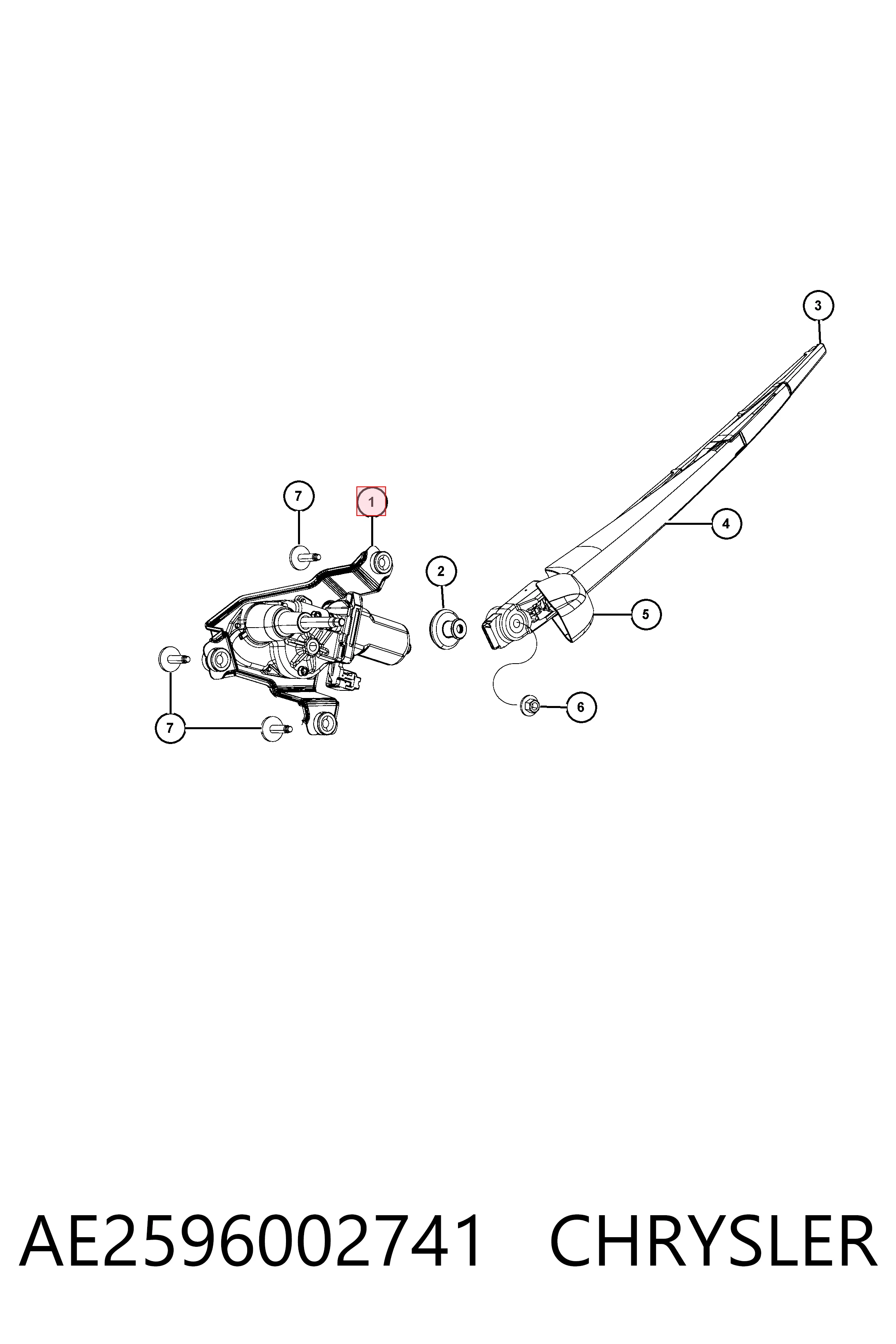 Silniczek wycieraczki tylnej szyby Jeep Cherokee SUV (KL) (2014 - 2023) cena, od 80,40 USD