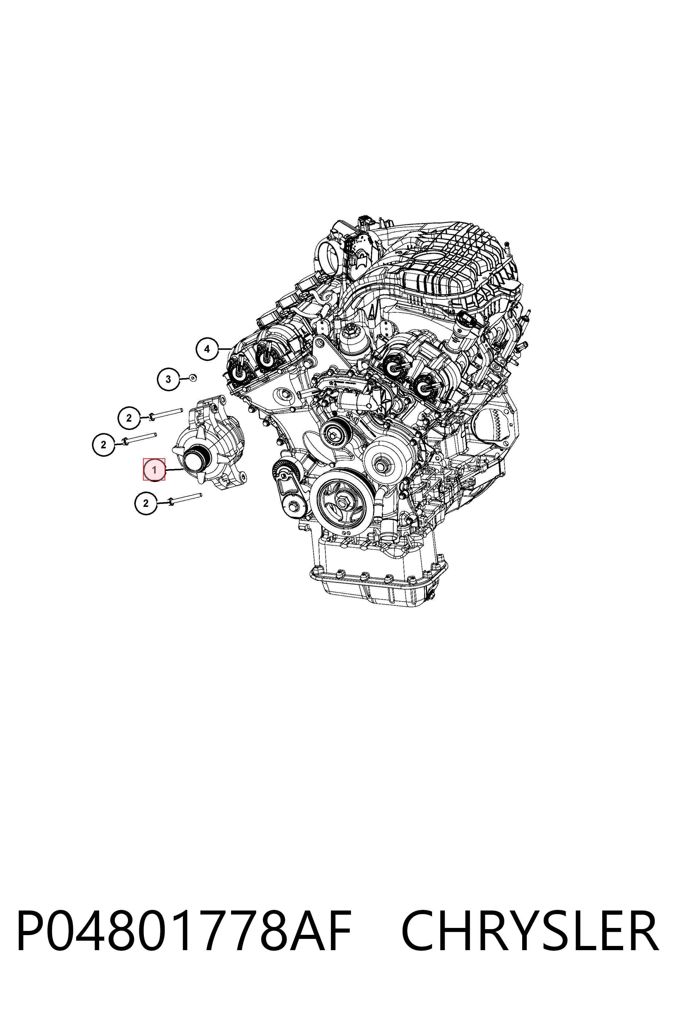 P04801778AF Chrysler Alternator