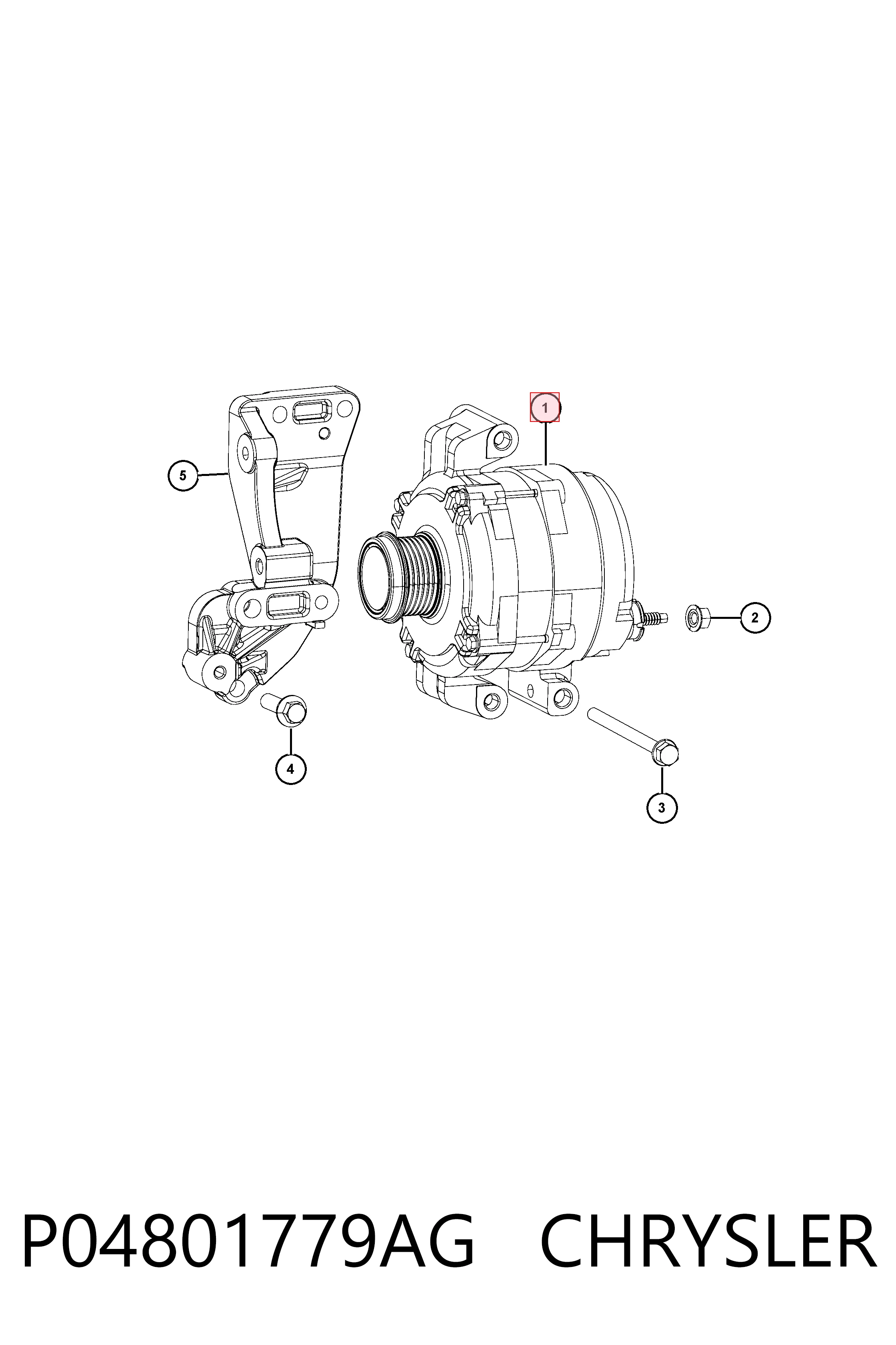 P04801779AG Chrysler Alternator