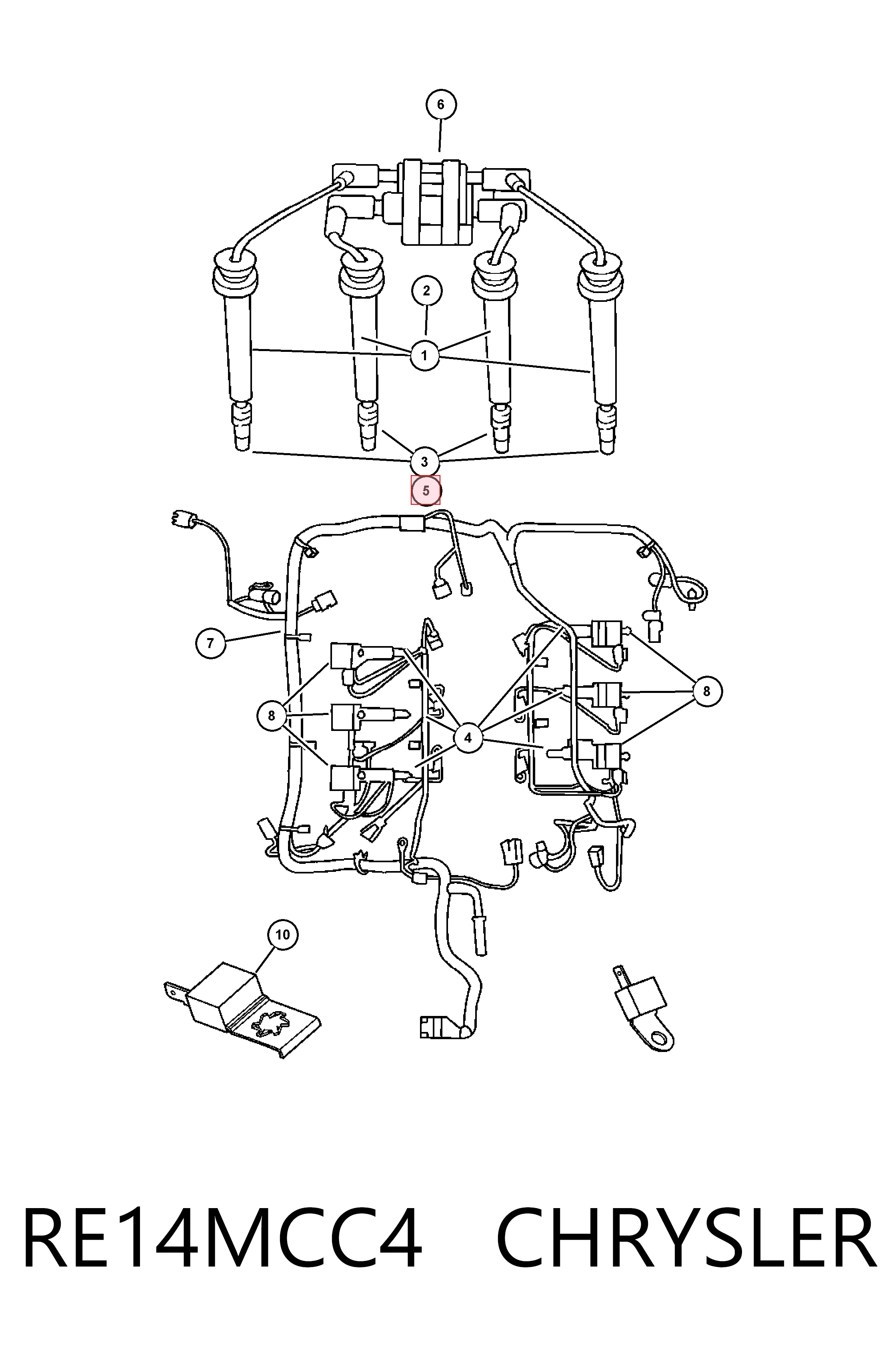 RE14MCC4 Chrysler Świeca zapłonowa