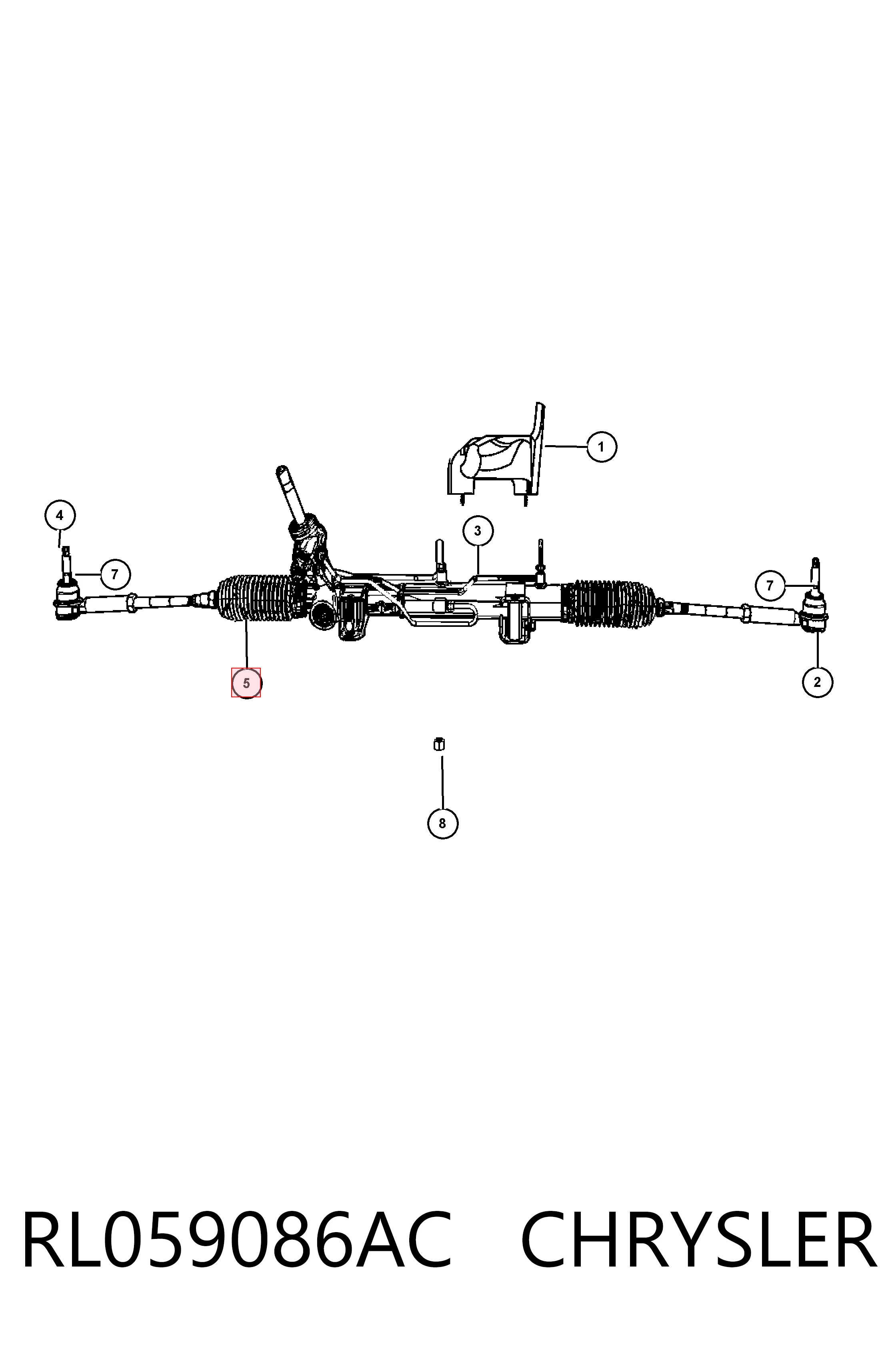 Listwa kierownicza (maglownica) Fiat/Alfa/Lancia K05154519AC cena, od 194,09 USD