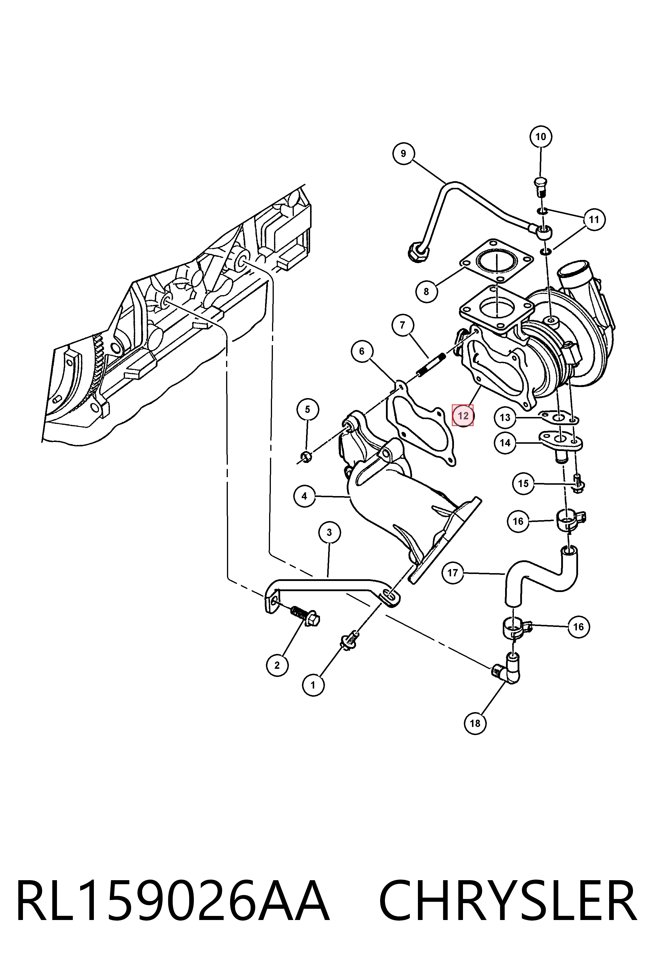 Turbina Fiat/Alfa/Lancia K05083265AA
