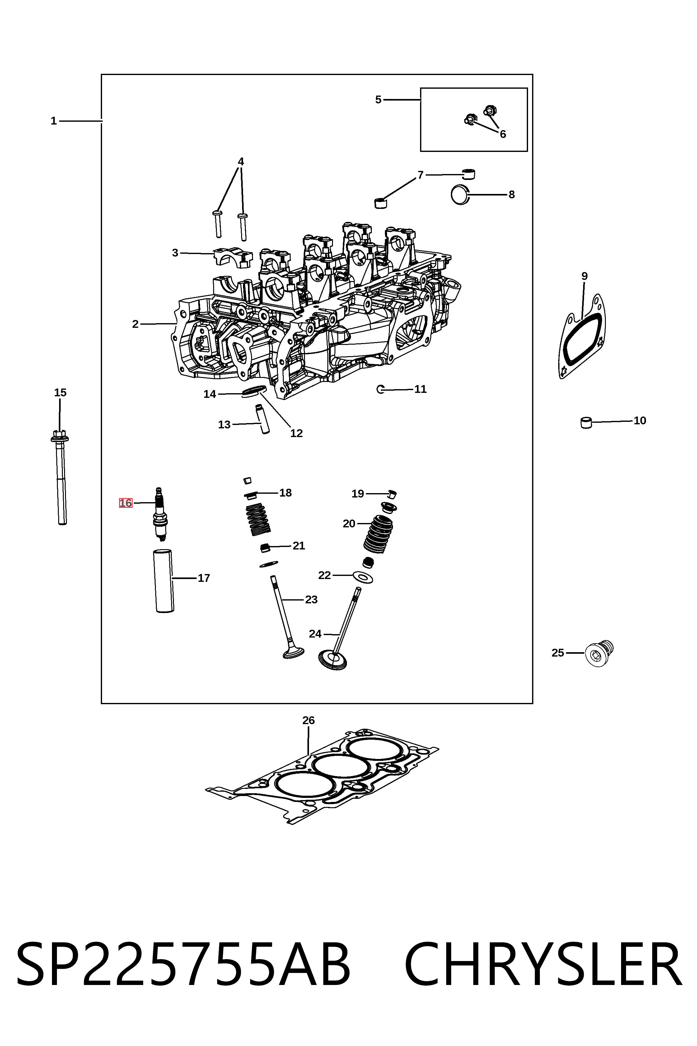 SP225755AB Chrysler Świeca zapłonowa