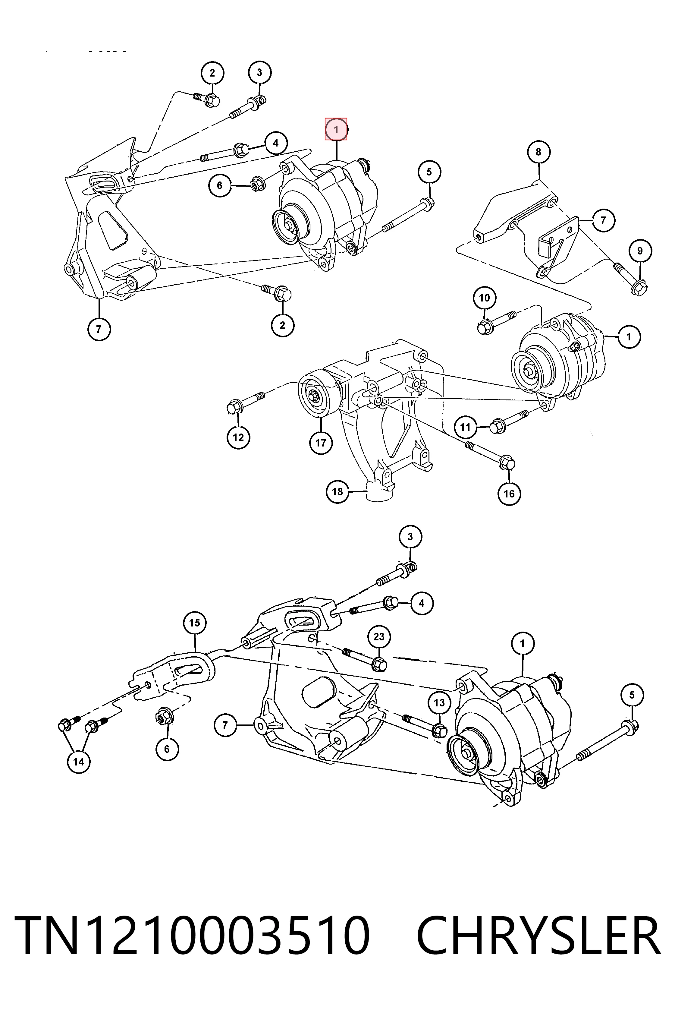 Do koszyka Alternator Dodge Stratus I ES 