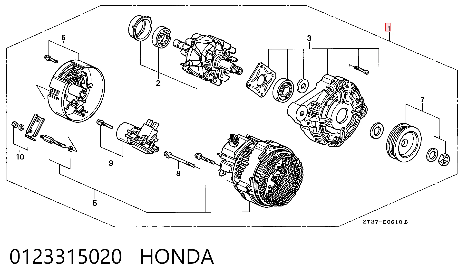 Alternator Honda Civic VI hatchback (MA,MB) (1994 - 1997) cena, od 63,02 USD