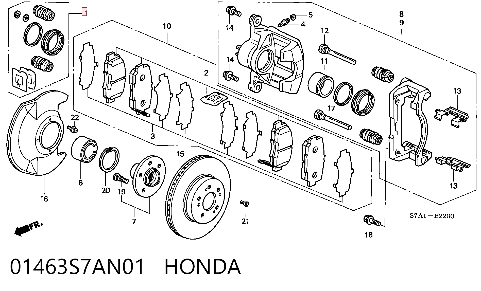 01463S7AN01 Honda