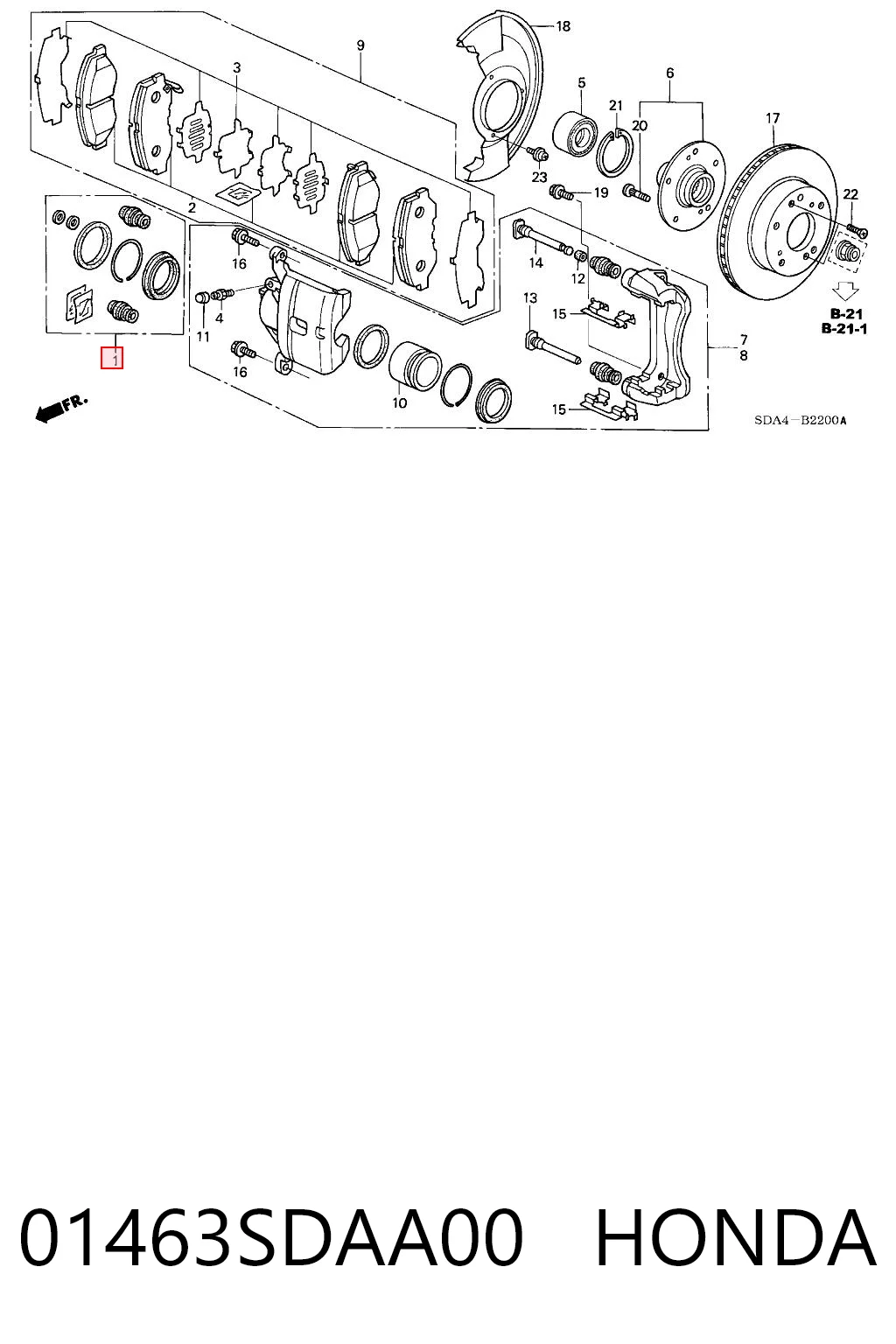 01463SDAA00 Honda