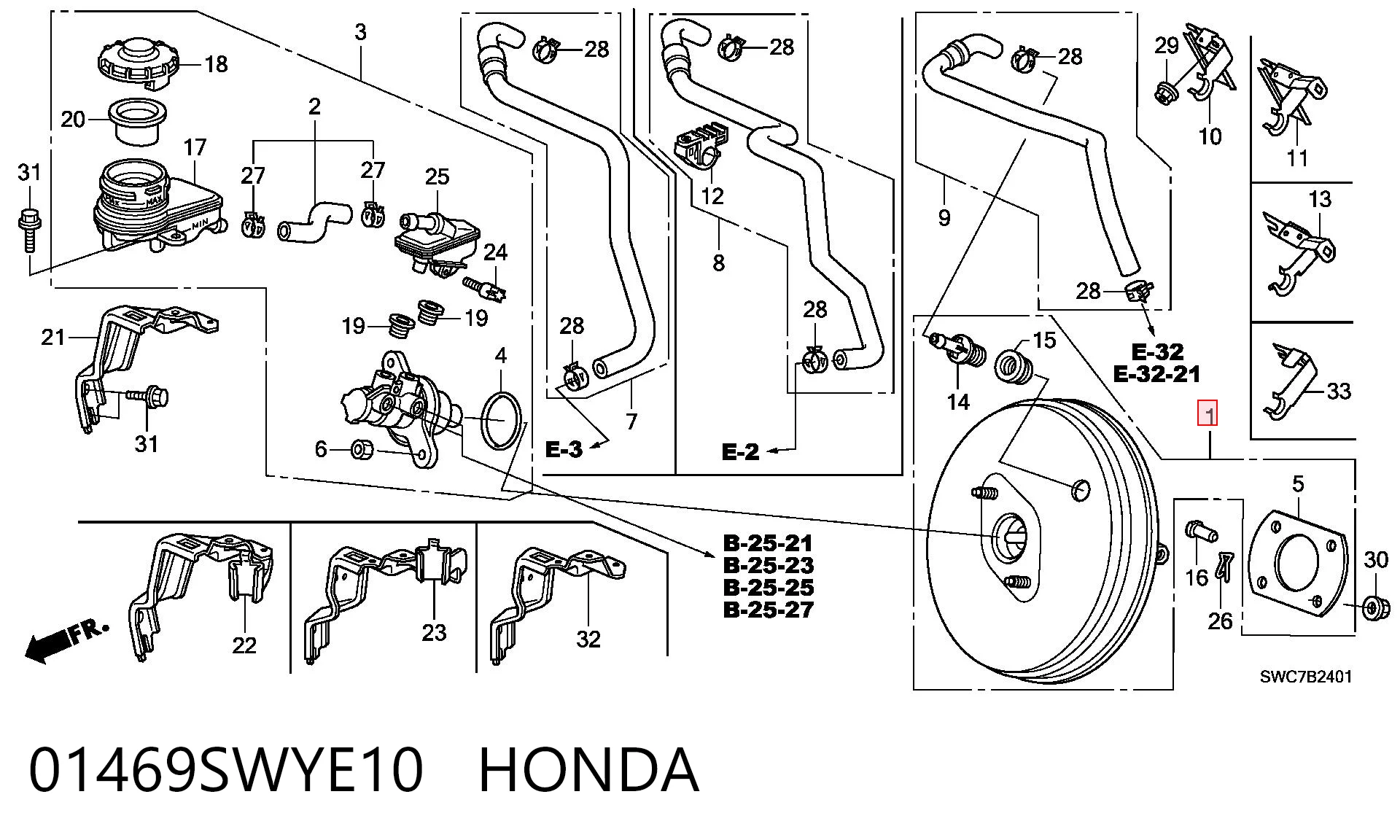 Kupić Wzmacniacz próżniowy hamulców Honda CR-V  RE w dobrej cenie