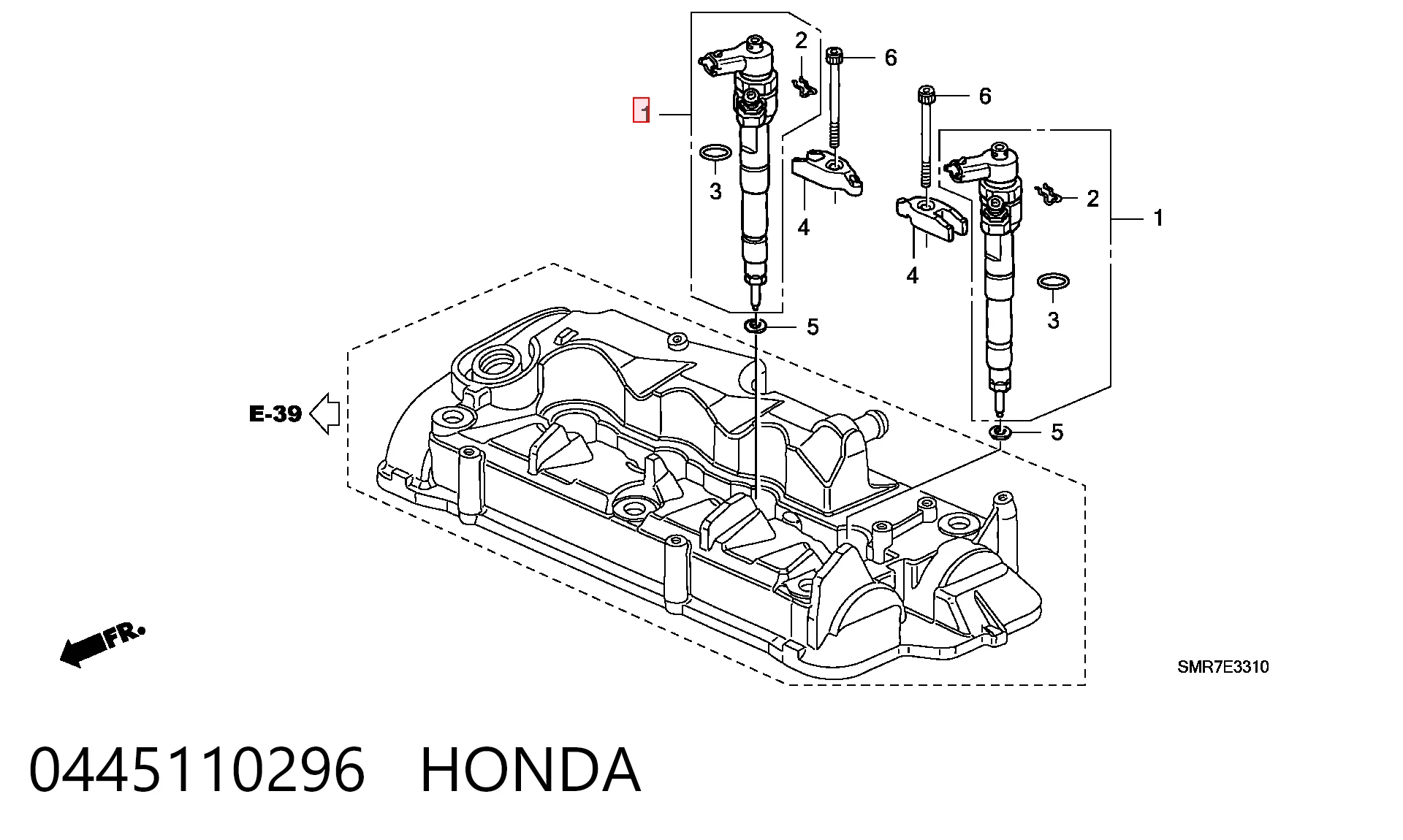 0445110296 Honda Wtryskiwacz paliwa