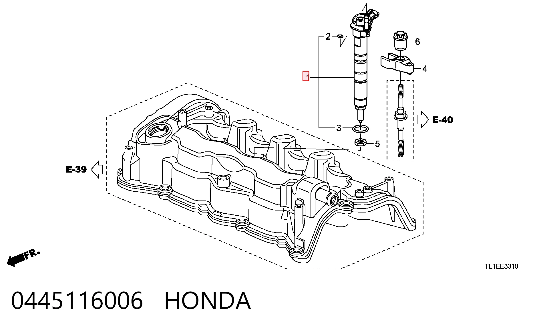 Wtryskiwacz paliwa do Honda CR-V IV RM
