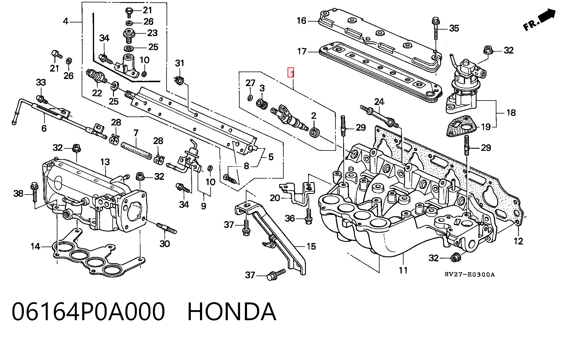 Wtryskiwacz paliwa do Honda Shuttle I RA1, RA5