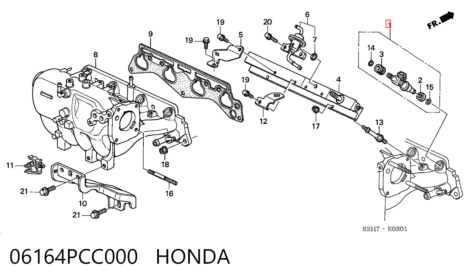 Wtryskiwacz paliwa do Honda Accord VI CG