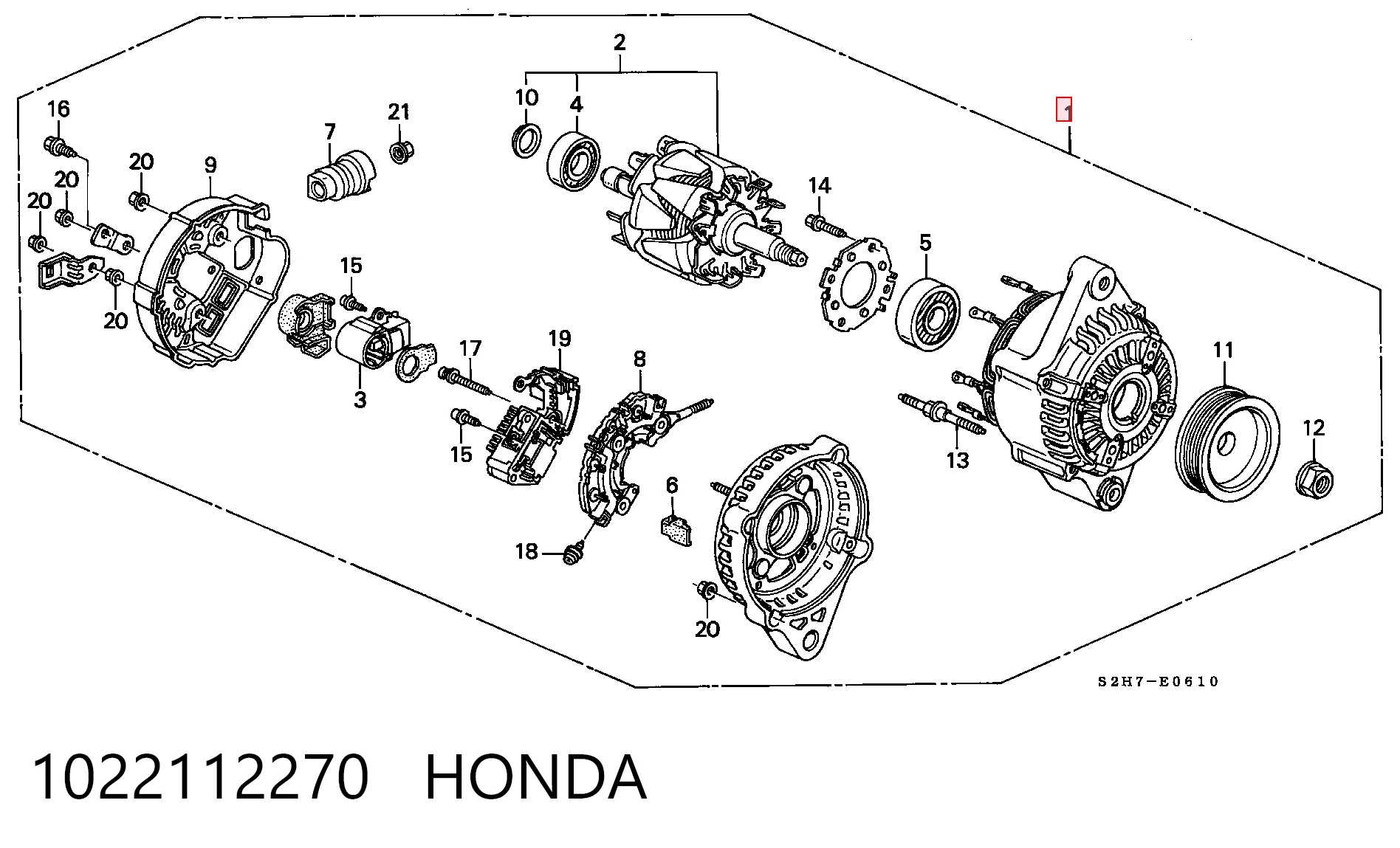 Do koszyka Alternator Honda HR-V  GH