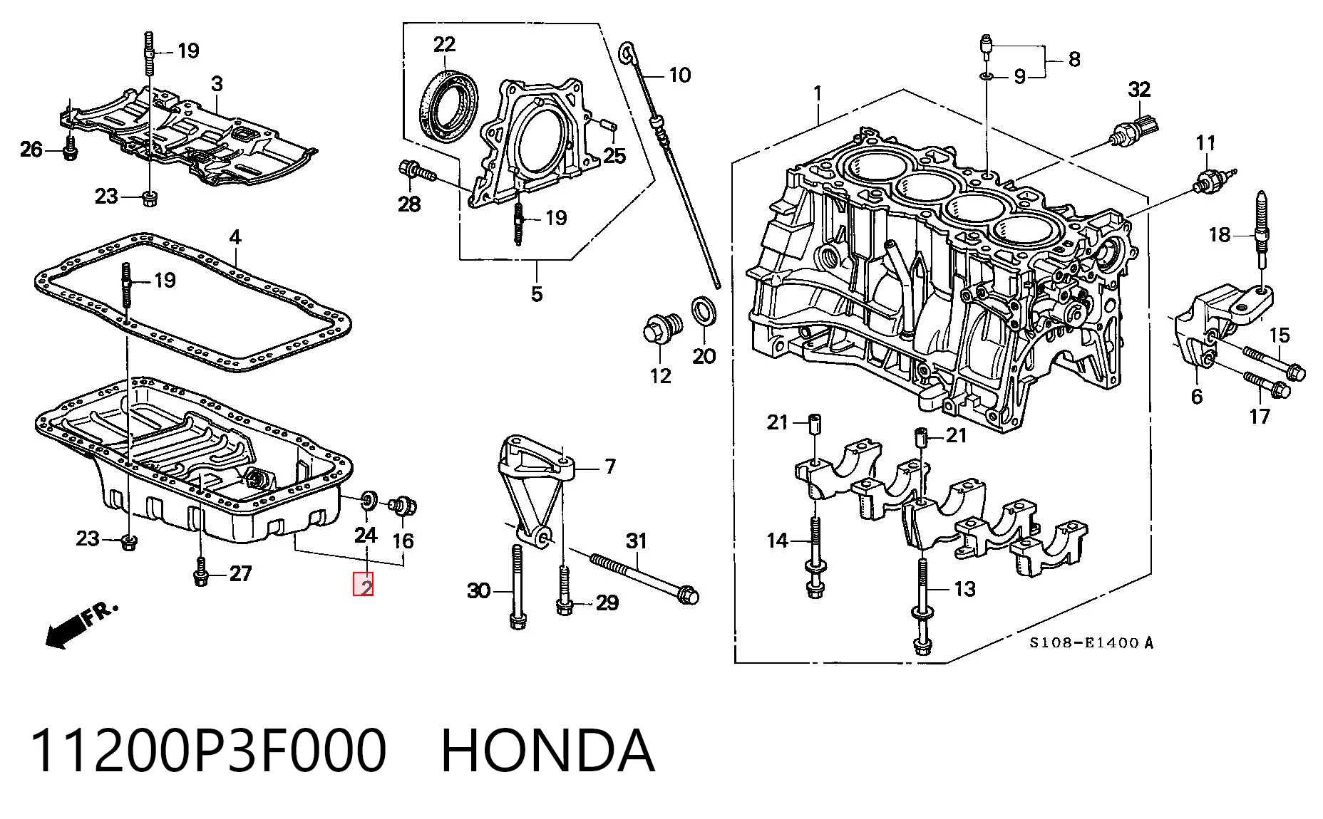 Miska olejowa silnika Honda CR-V I SUV (RD) (1995 - 2002) cena, od 88,56 USD