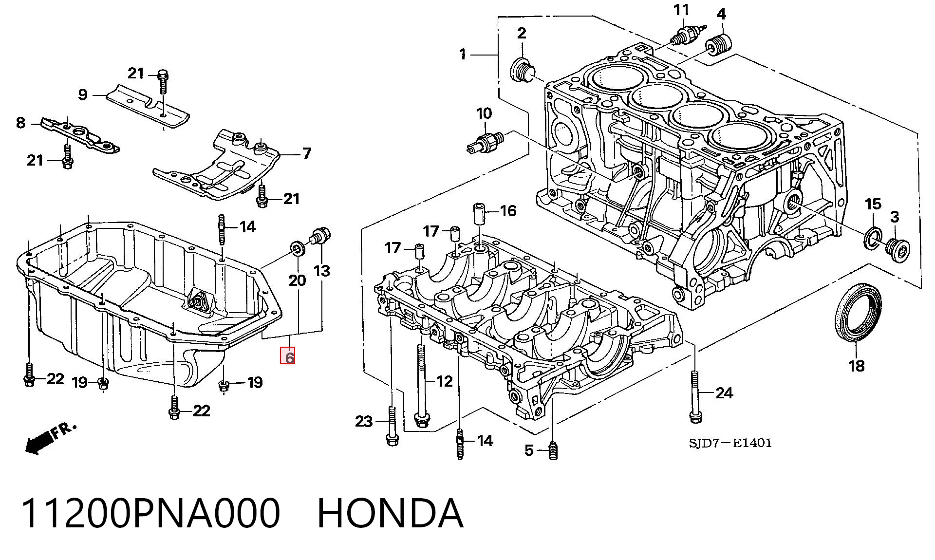 Do koszyka Miska olejowa silnika Honda STREAM  RN