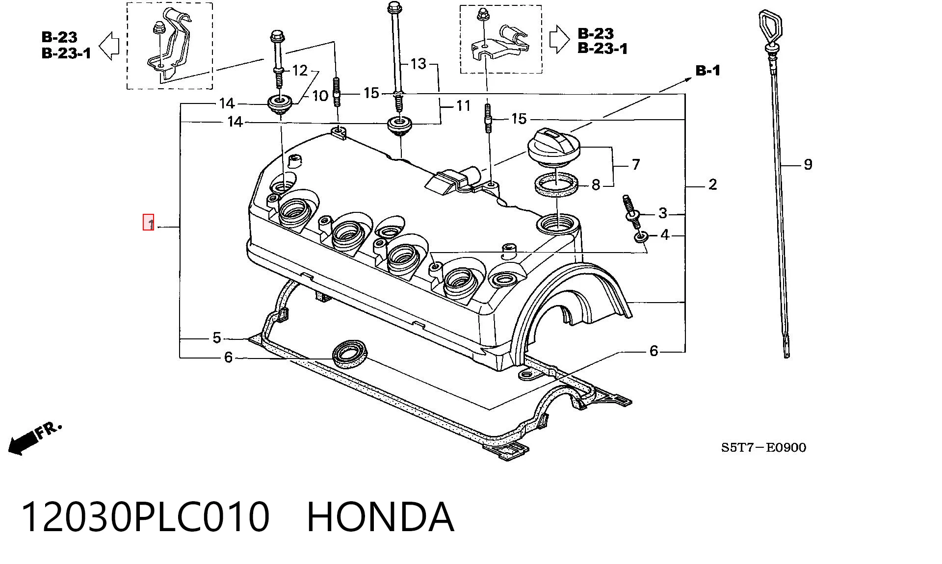 12030PLC010 Honda Uszczelka pokrywy zaworowej silnika