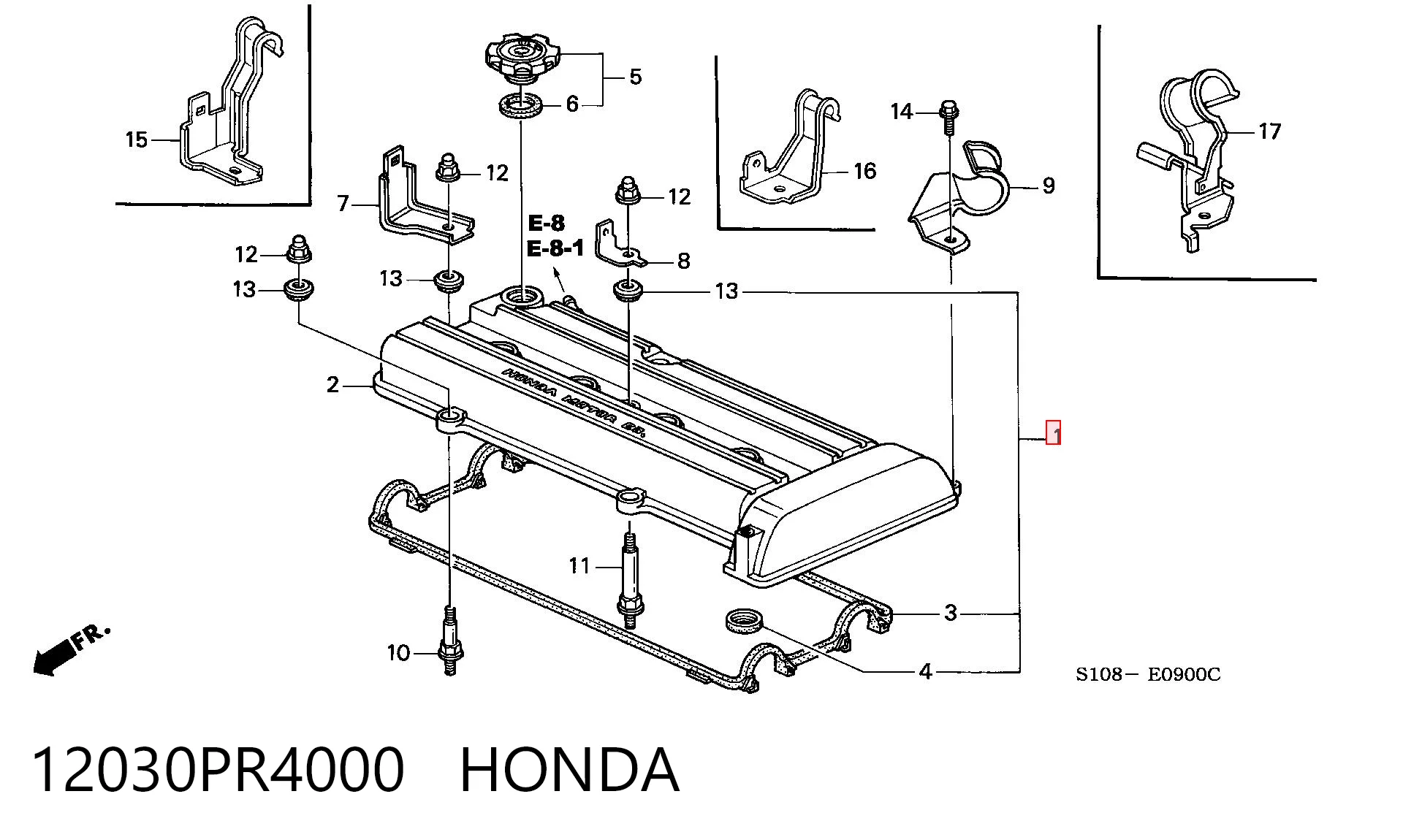 12030PR4000 Honda Uszczelka pokrywy zaworowej silnika