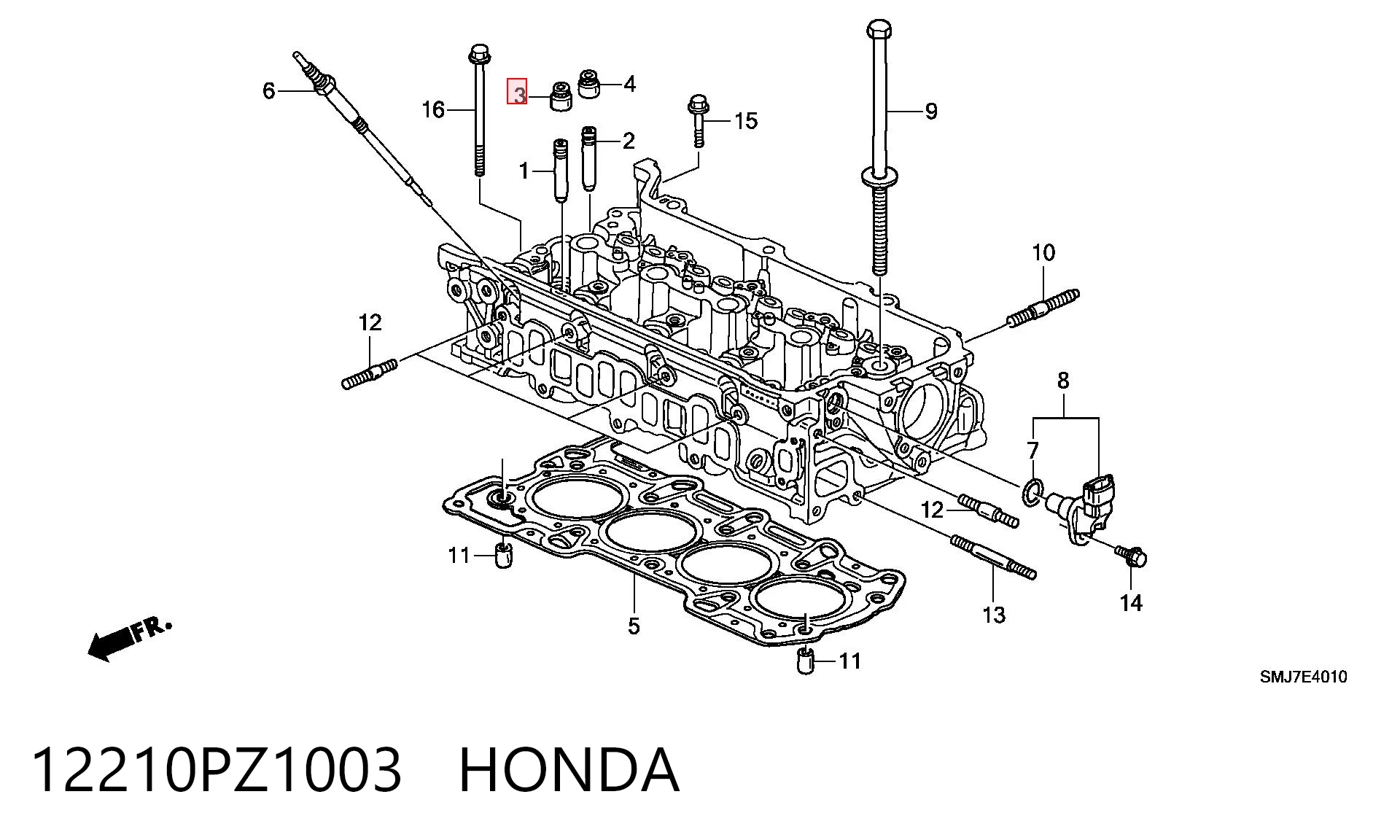 12210PZ1003 Honda Uszczelniacz zaworu dolotowego