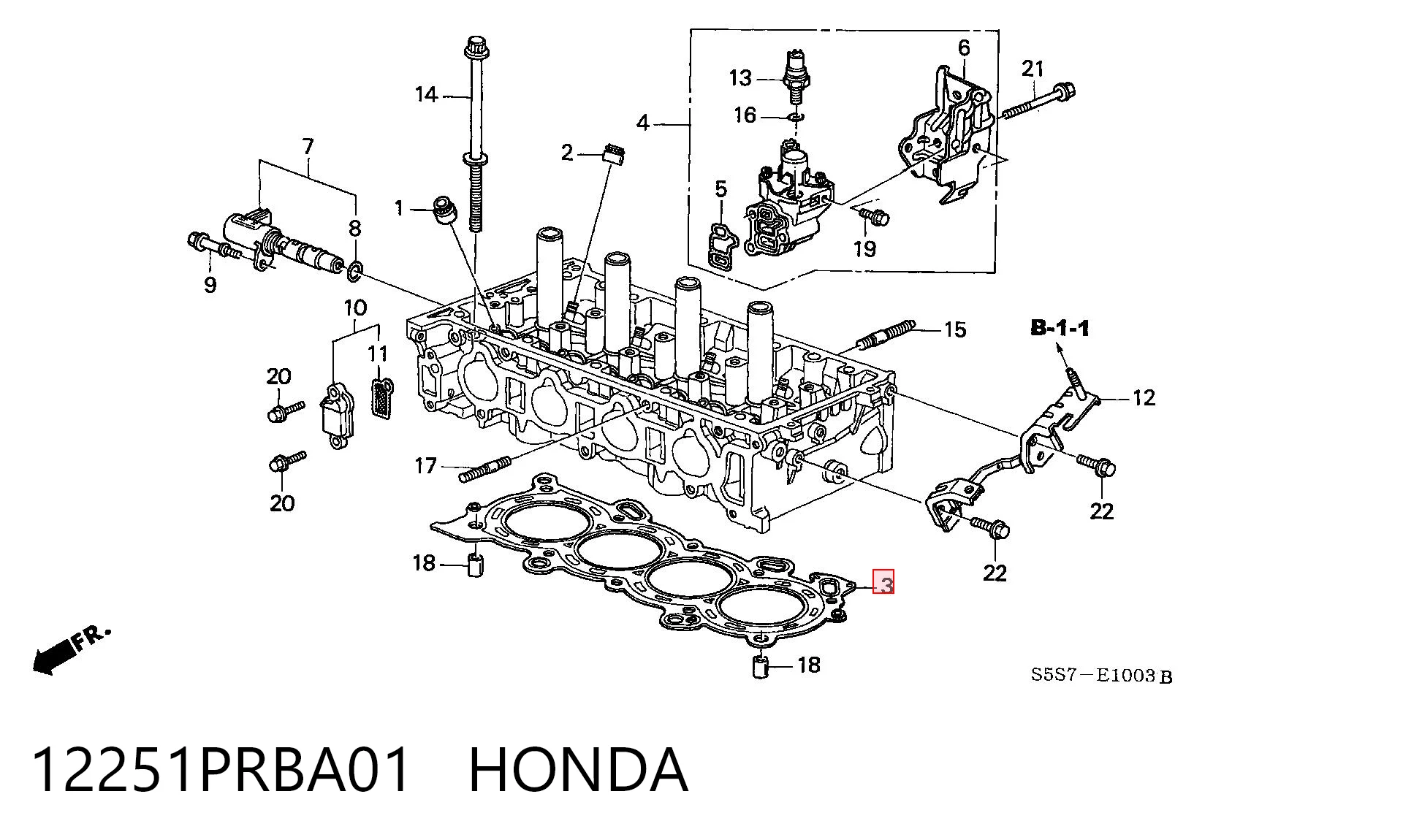 Uszczelka głowicy cylindrów do Honda STREAM  RN