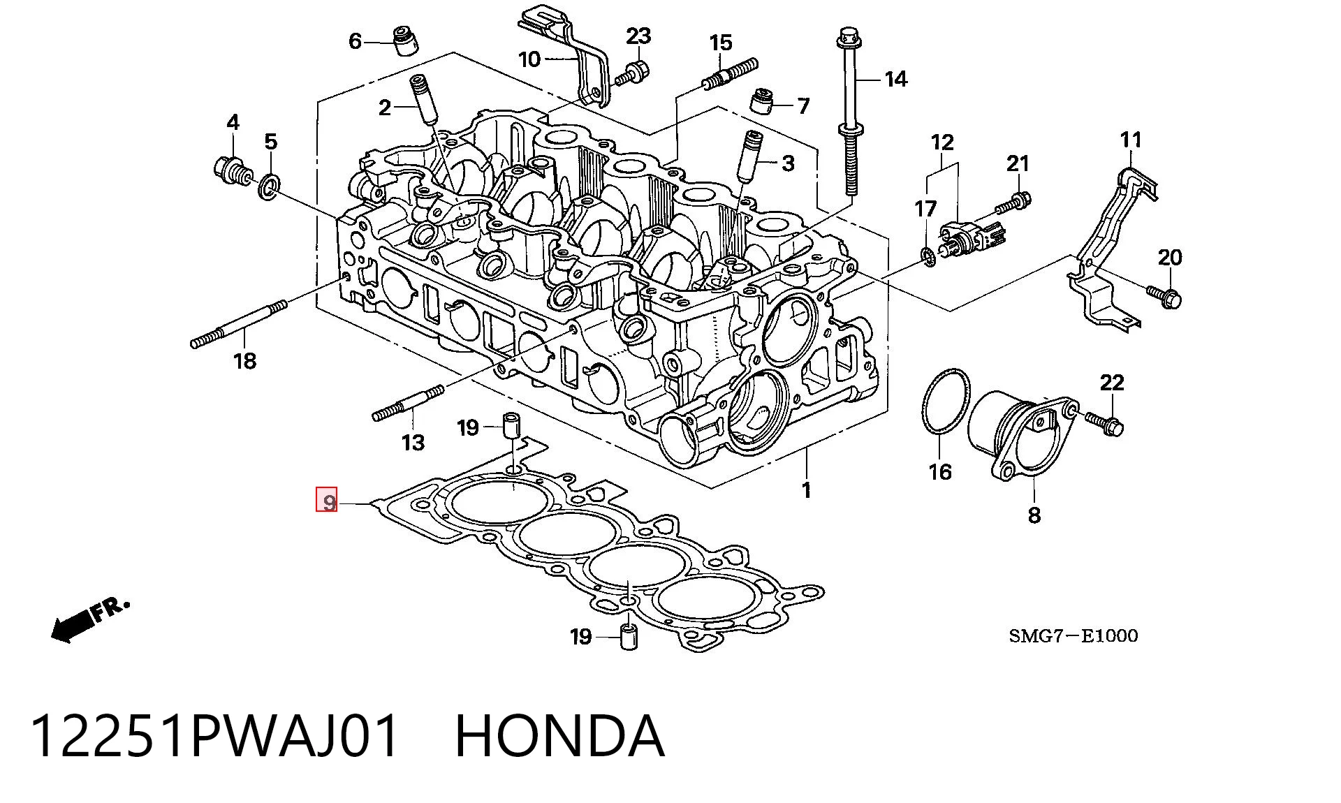 Uszczelka głowicy cylindrów Honda Jazz hatchback (GD, GE) (2002 - 2008) cena, od 45,54 USD