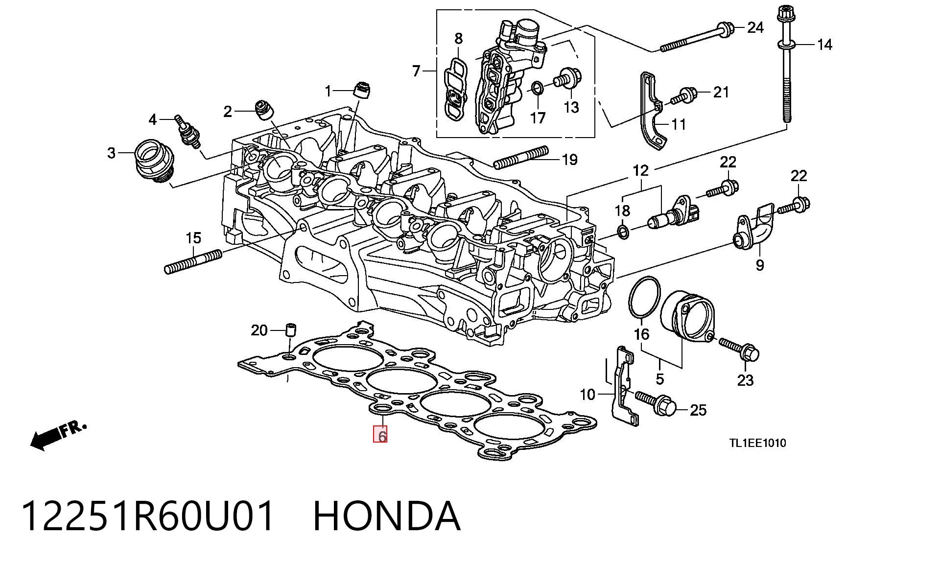  Uszczelka głowicy cylindrów Honda Accord 8